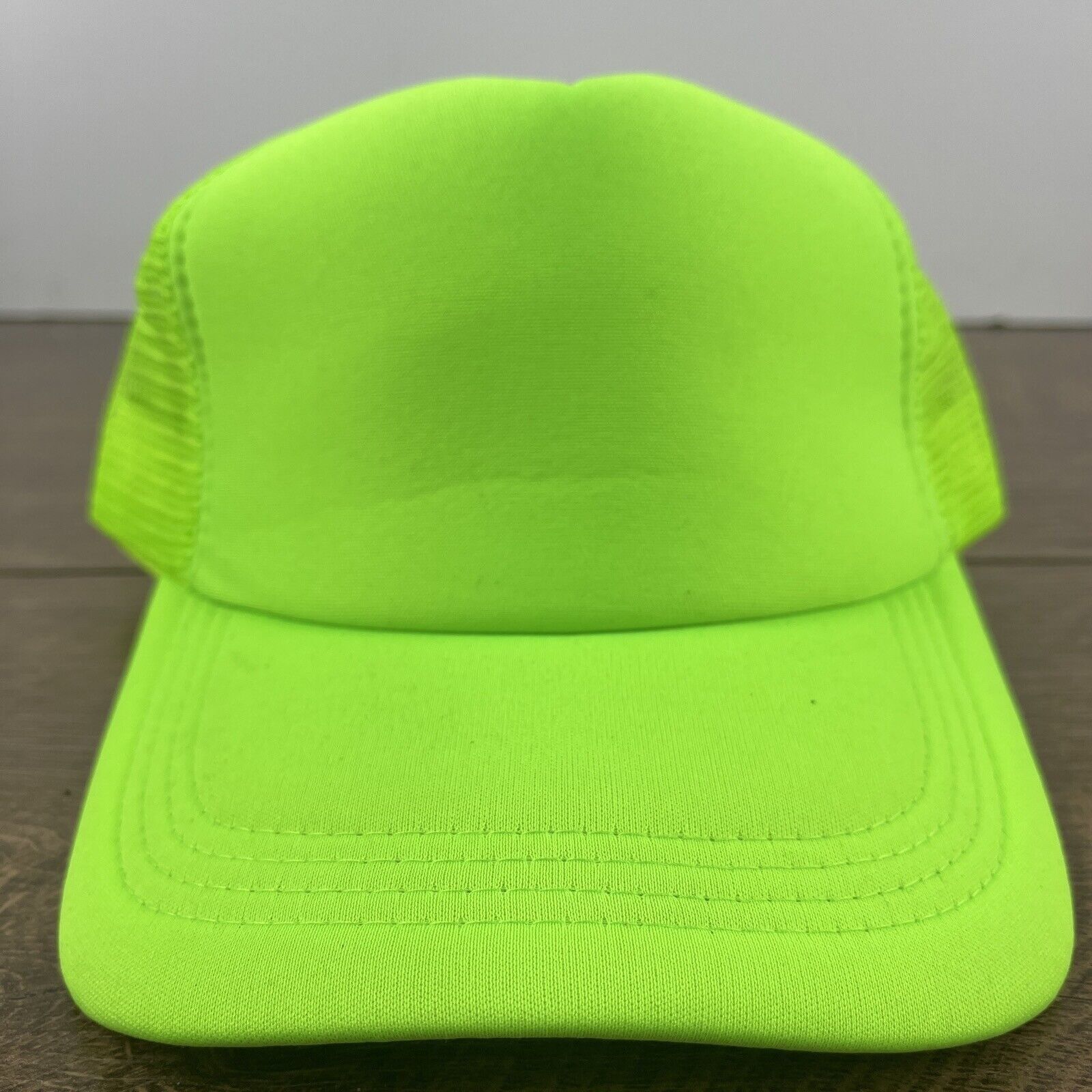 Other Neon Green Hat Adjustable Adult Size Hat Green Cap Size ONE SIZE - 3 Thumbnail
