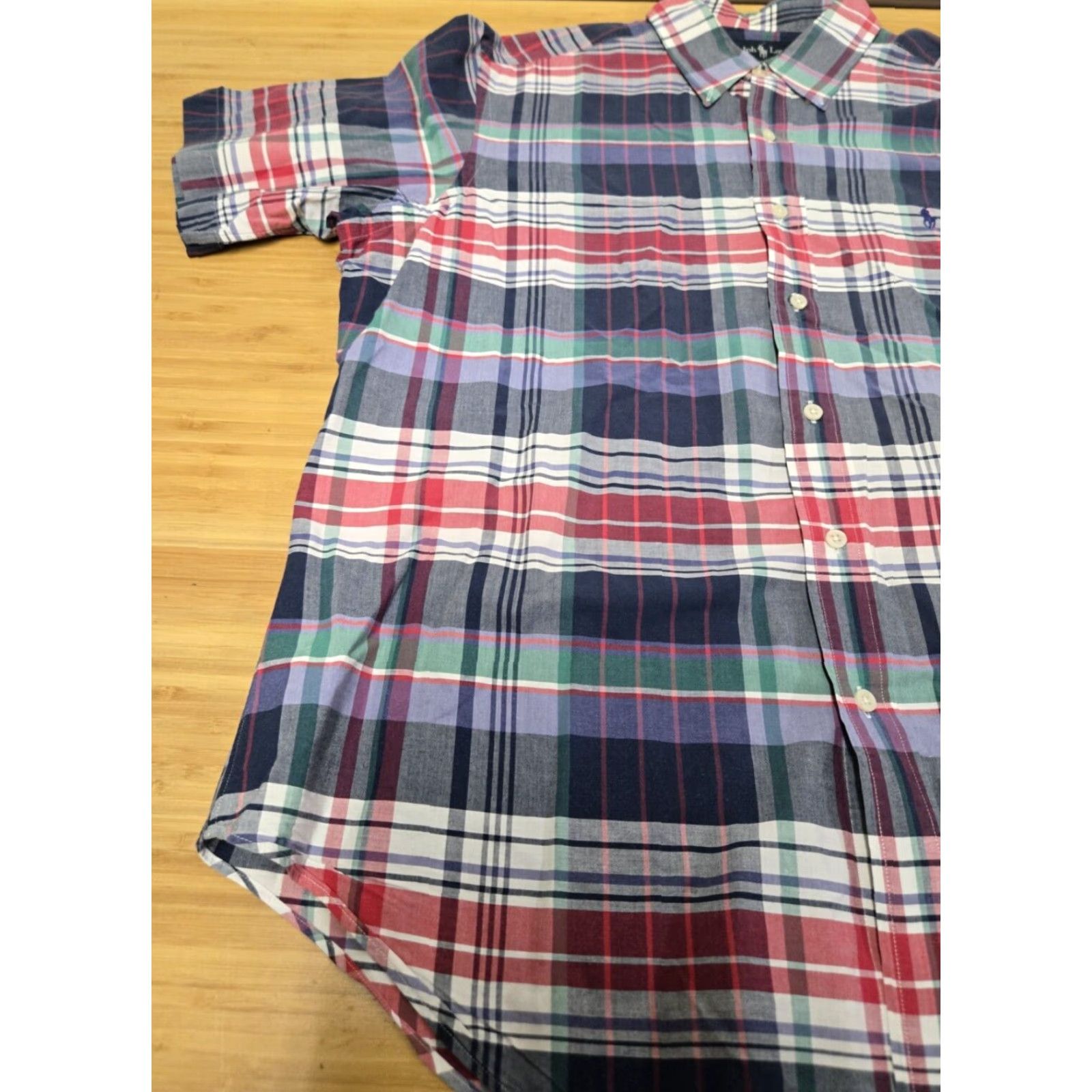 Polo Ralph Lauren Polo Ralph Lauren Shirt Men XL Short Sleeve Button Colorblock Plaid Classic Size US XL / EU 56 / 4 - 3 Thumbnail