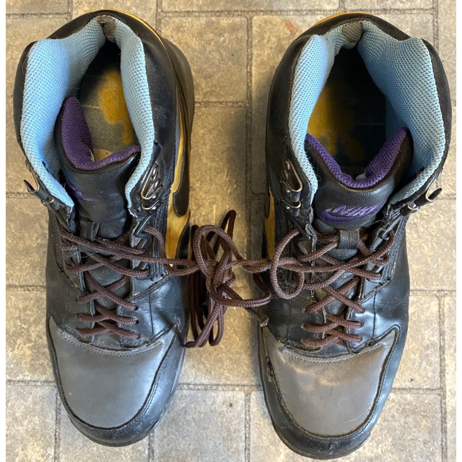 Nike **Nike Air Max Grind Mens Black Yellow Light Blue Leather Size 10** User: **Nike Air Max Grind Mens 10 Black Yellow Light Blue Leather** Size US 10 / EU 43 - 5 Thumbnail