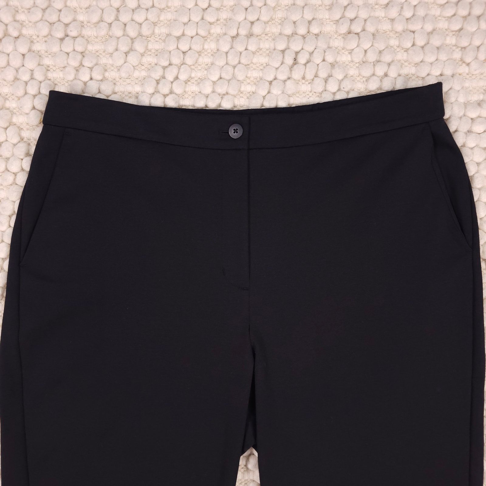 Eileen Fisher Eileen Fisher Cotton Blend Ponte High-Waist Slim Pant Black Size 38" / US 16 / IT 52 - 2 Thumbnail