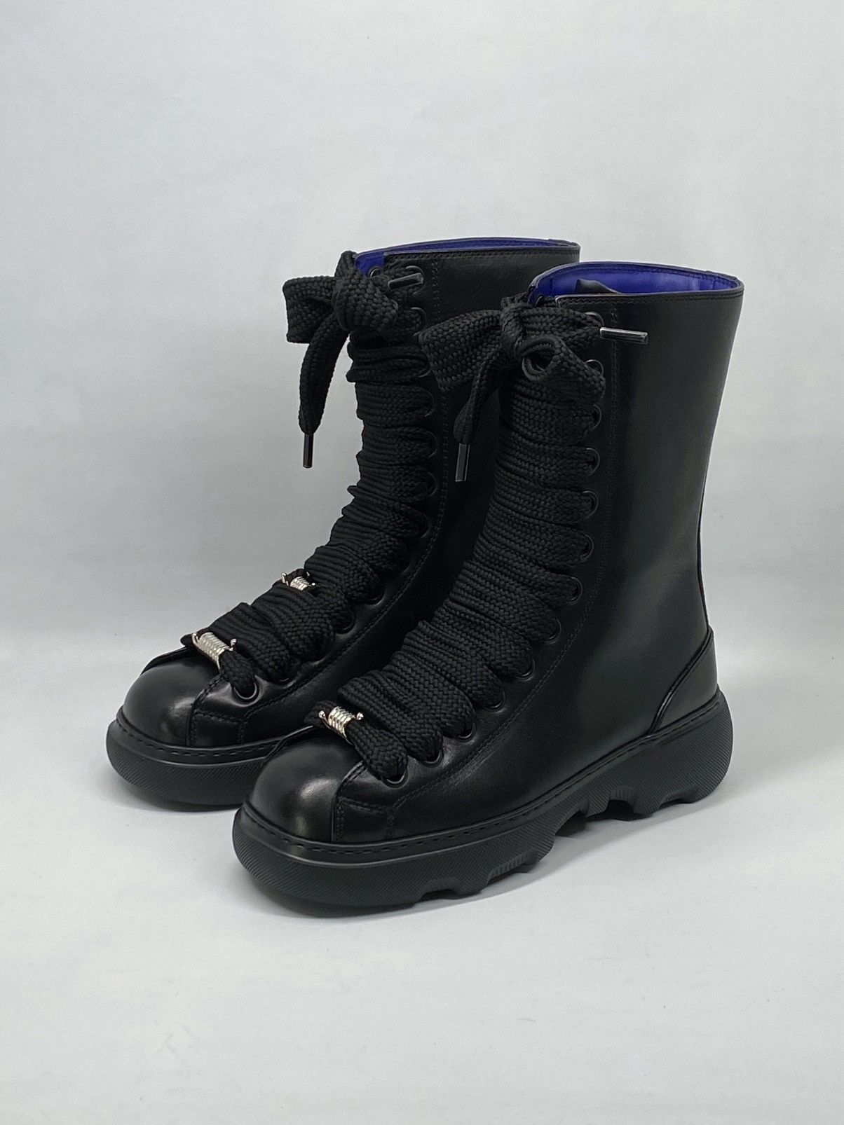 Burberry Burberry Ranger High Leather Boots size 37.5 Size US 7.5 / IT 37.5 - 1 Thumbnail