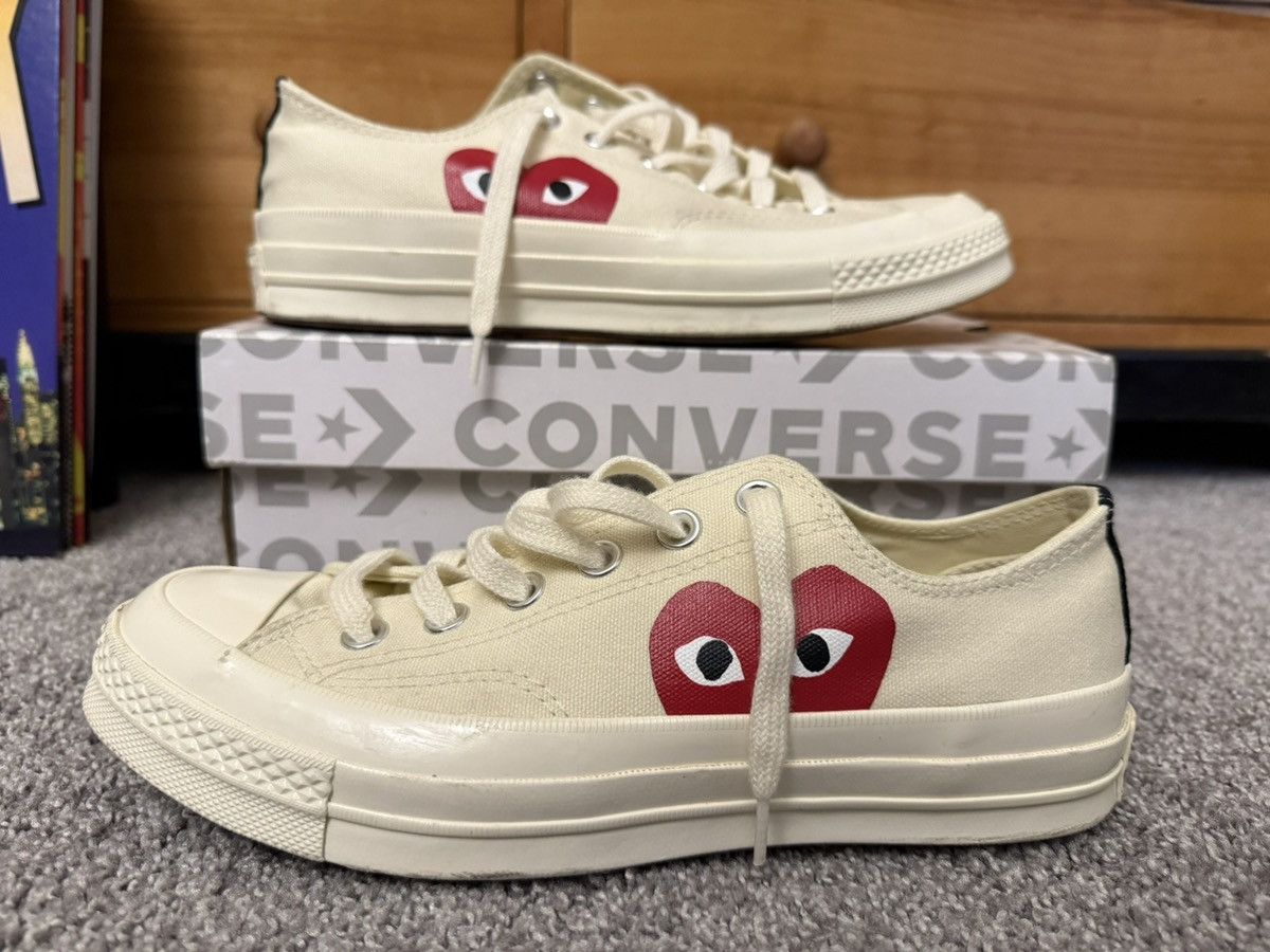 Comme des Garcons PLAY × Converse Chuck Taylor All Star One Heart Low Tops Size US 6 / EU 39 - 1 Thumbnail
