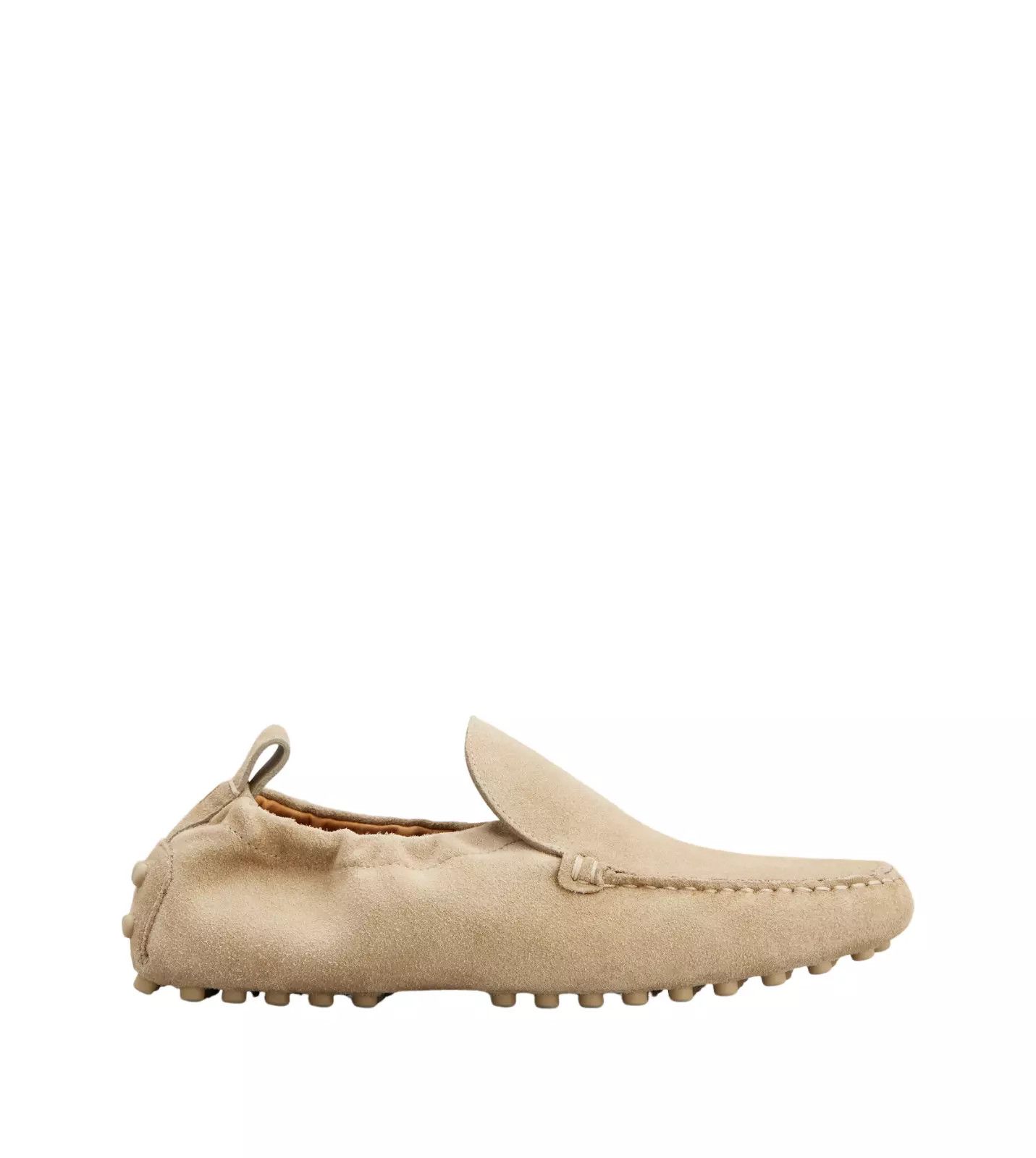 TOD'S Gommino Beige Suede Driving Shoes New And Authentic