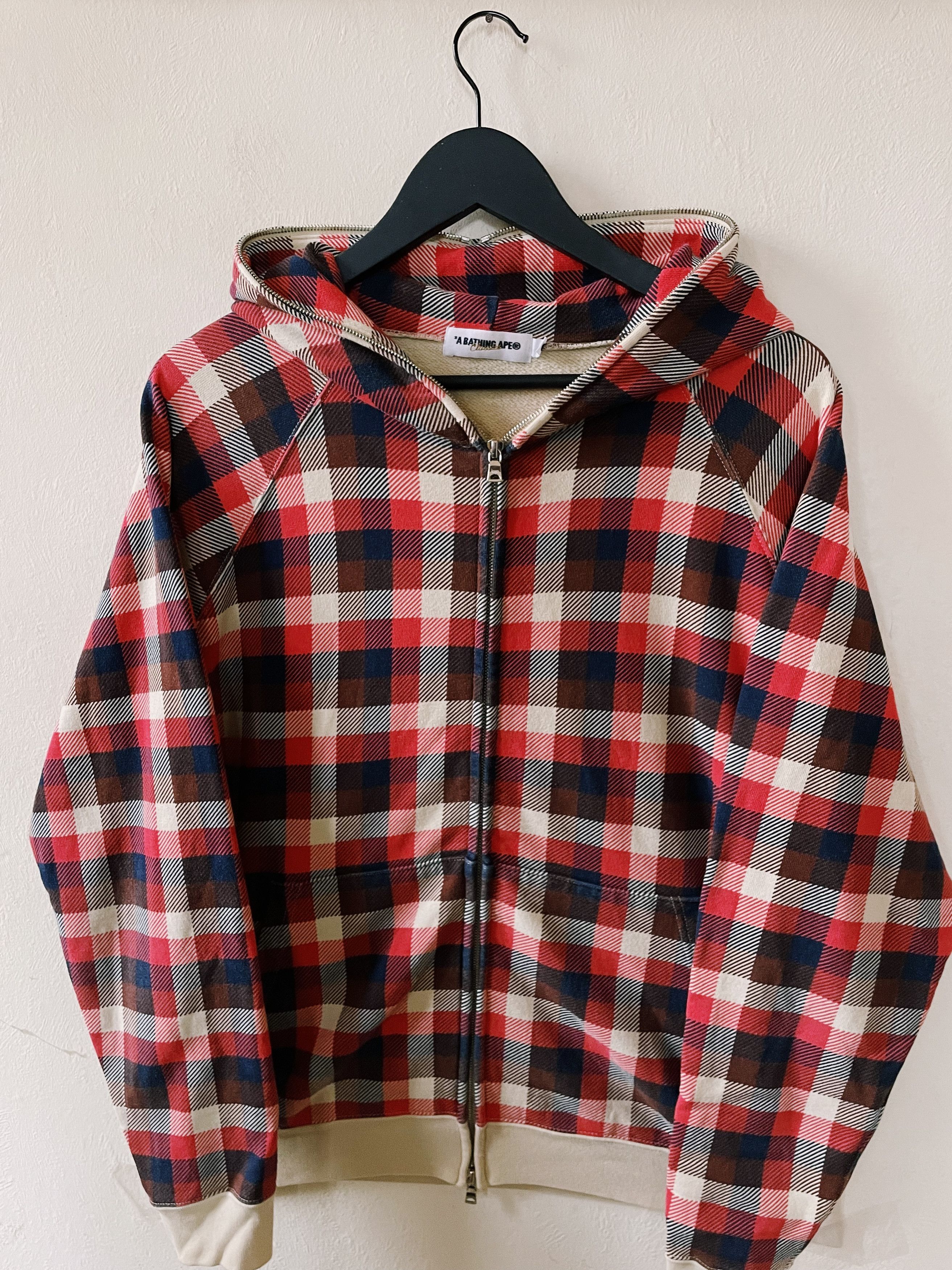 Bape Vintage Y2K Bape A Bathing Ape Checkered Full zip Hoodie Size US M / EU 48-50 / 2 - 1 Thumbnail