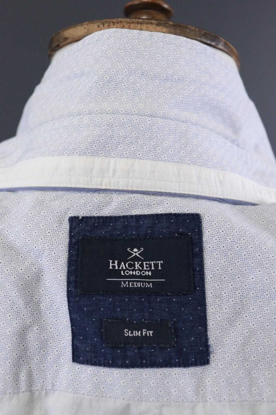 Designer Hackett London Slim Fit Luxury Blue Shirt Size M Size US M / EU 48-50 / 2 - 12 Thumbnail