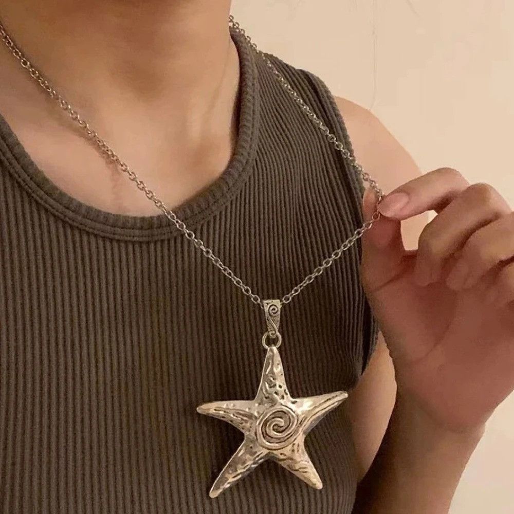 Vintage Bohemian Big Star Pendant Necklace Size ONE SIZE - 1 Thumbnail