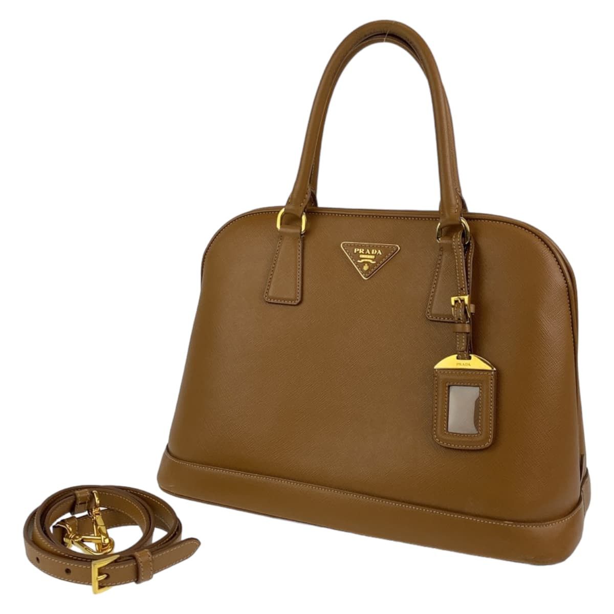 Prada Prada Saffiano Leather Promenade 2WAY Bag Leather Crossbody Bag