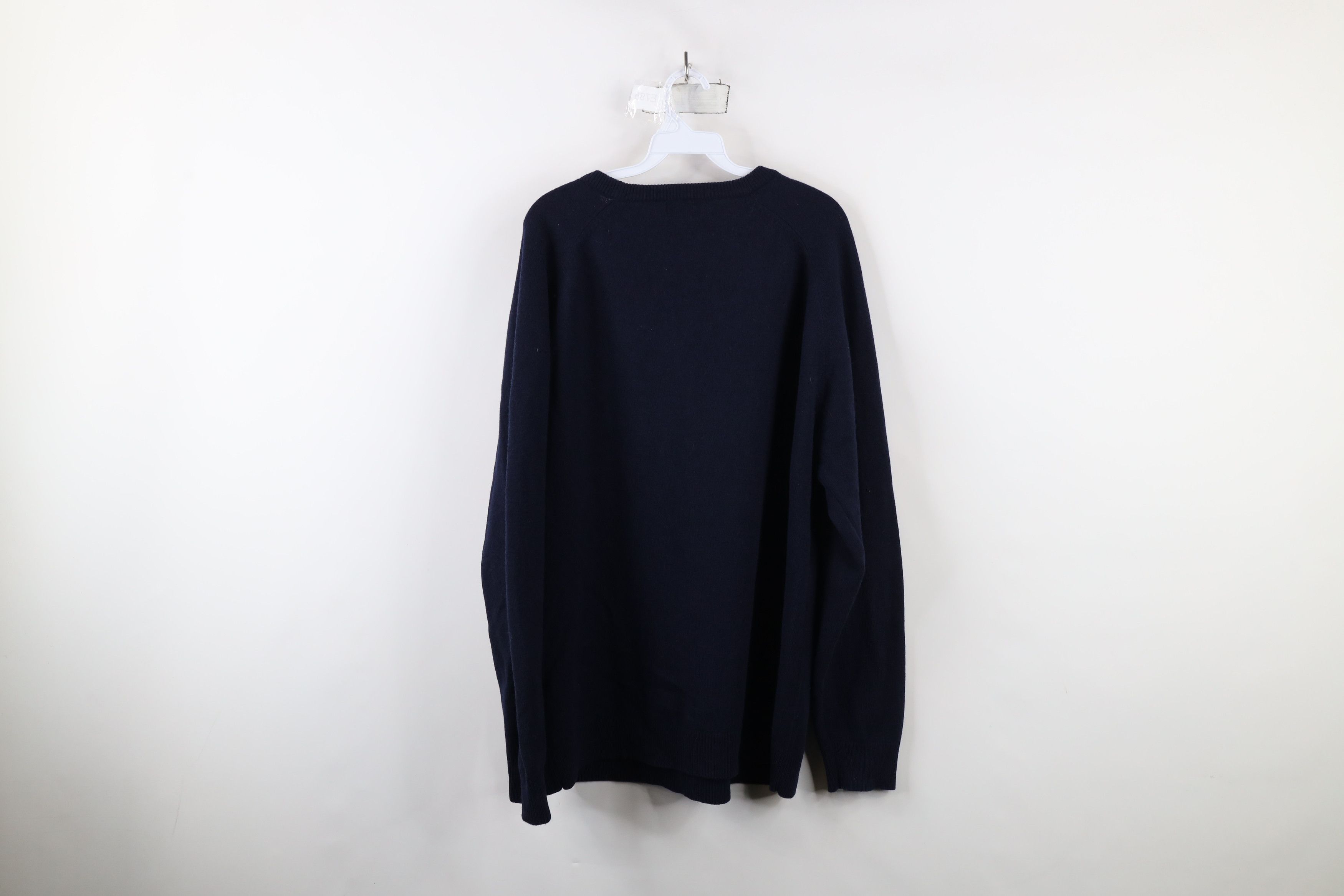 L.L. Bean × Vintage Vintage 90s LL Bean Lambswool Knit Crewneck Sweater Blue Size US XXL / EU 58 / 5 - 8 Thumbnail
