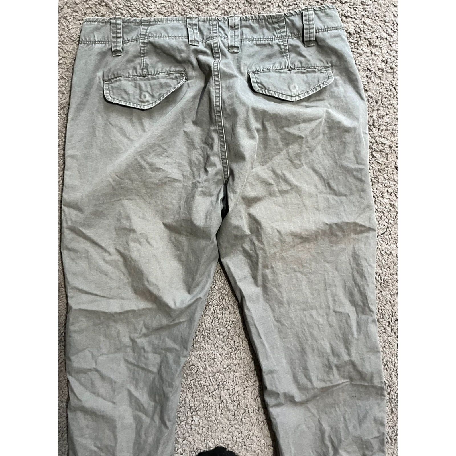 Gap Gap Surplus Chino Pants Men’s 31x30 Gray Solid Flat Front Straight Leg Size US 31 - 4 Thumbnail