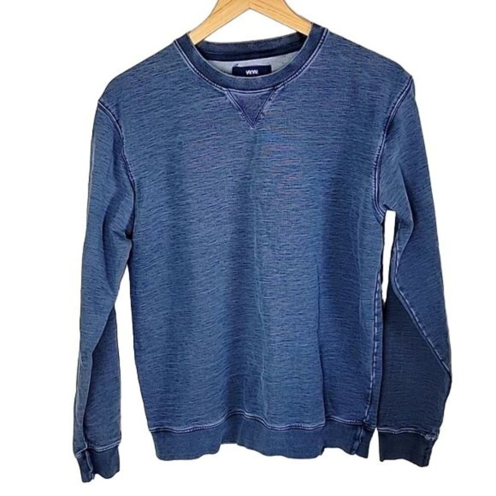 Wood Wood Wood Wood Denim Mens Crew Neck Insulated Sweatshirt Size US M / EU 48-50 / 2 - 1 Thumbnail