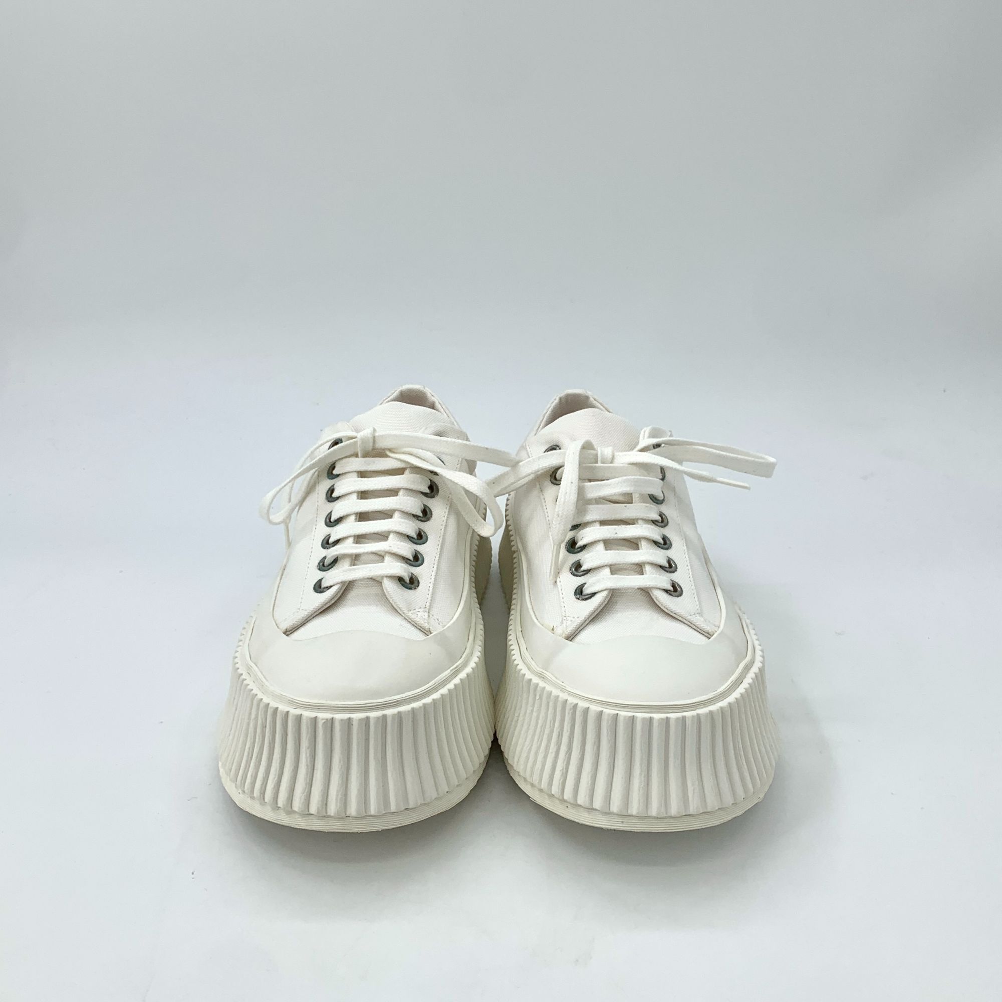 Jil Sander Jil Sander White Thick Sole Lace-Up Sneakers Size 39 Made In Size US 9 / IT 39 - 7 Thumbnail