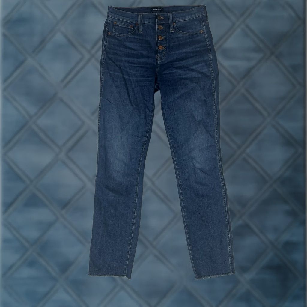 J.Crew VINTAGE J.Crew Jeans Women's 26T Straight Denim Blue 30in Inseam Rise Mid 8.5-10.5in Stretch Pocket Size 26" / US 2 / IT 38 - 1 Thumbnail