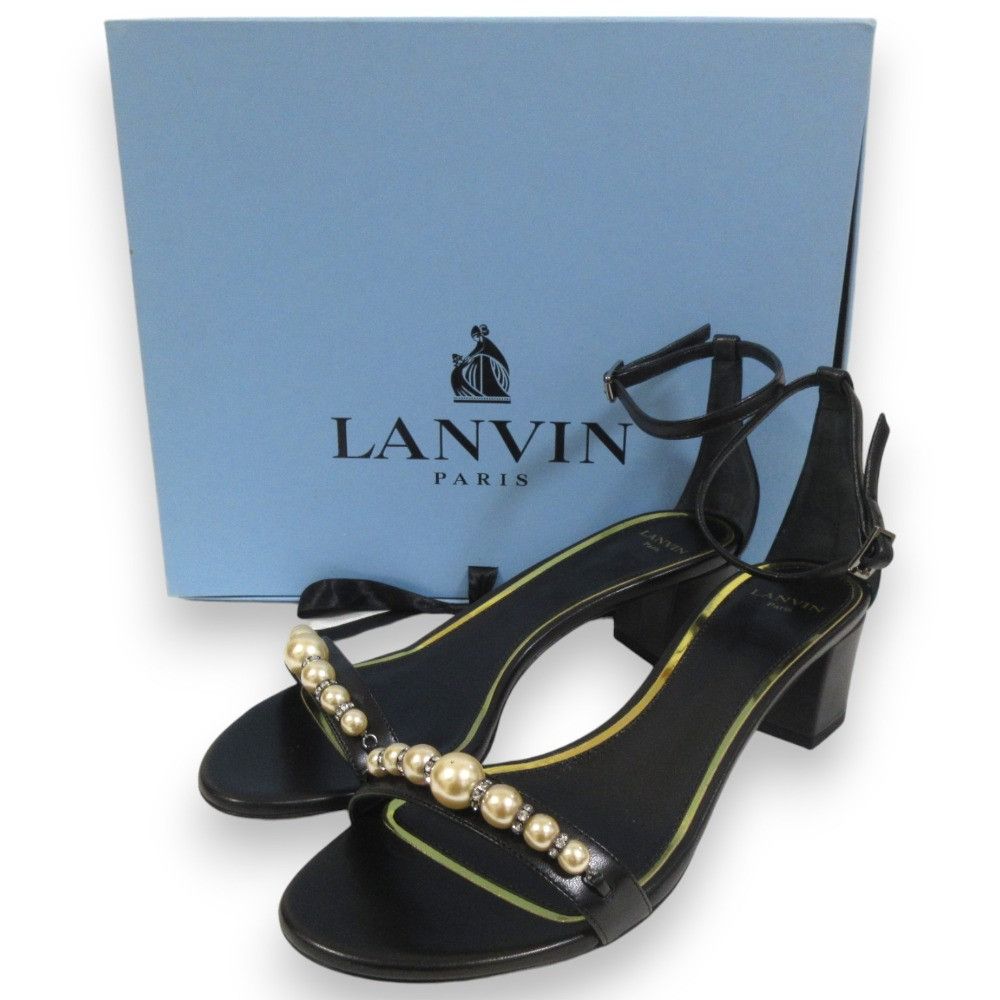 Lanvin Lanvin Lanvin Pearl Embellished Leather Sandals Leather Other DUTY FREE for USA Size ONE SIZE - 1 Thumbnail