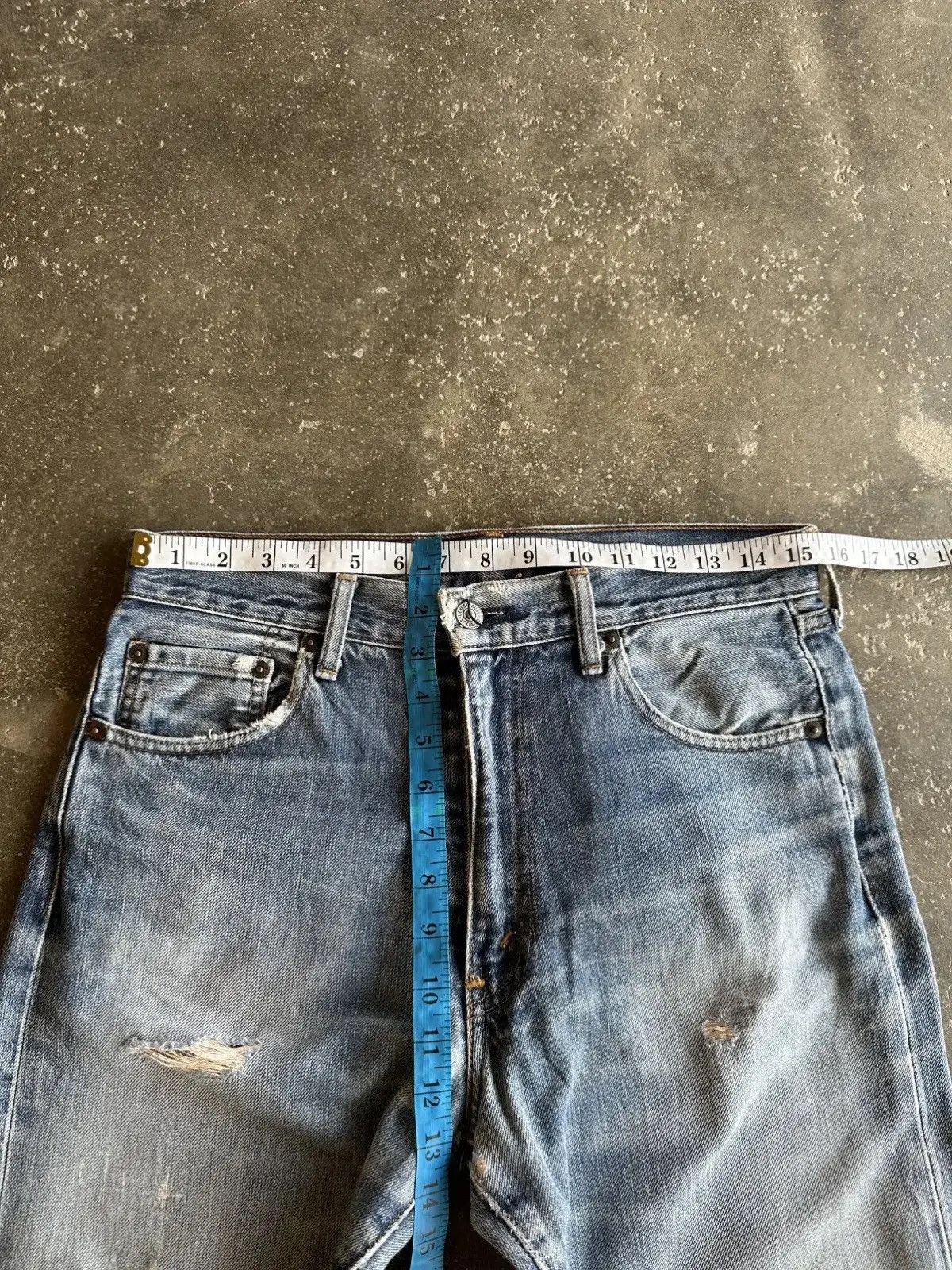 Levi's REDLINE 90’s Vintage Levi’s 502 Distressed Denim Pants Size US 30 / EU 46 - 11 Thumbnail