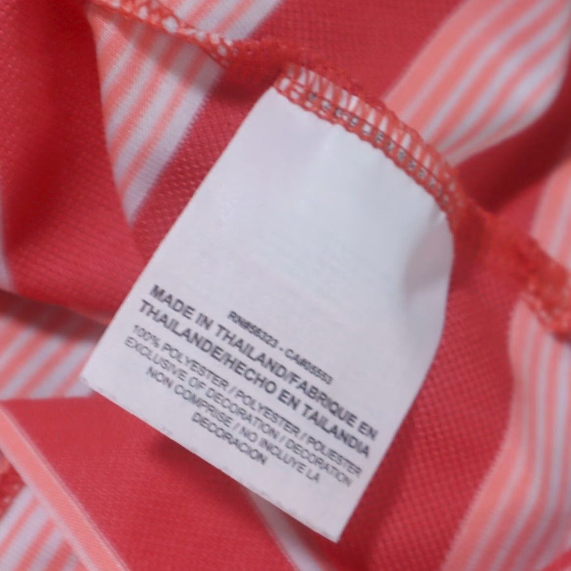 Nike Nike Dri-Fit Golf Jersey Polyester Striped Polo Shirt Red Men's L Size US L / EU 52-54 / 3 - 6 Thumbnail