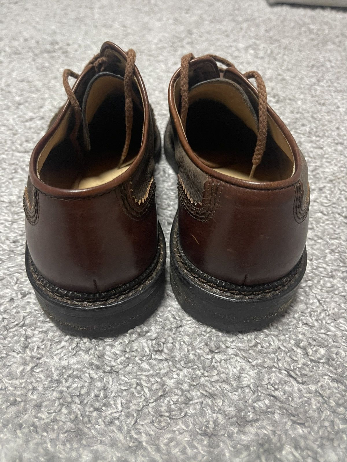 Camel Camel Vintage Leather Brown Casual Derby Boots Size US 8.5 / EU 41-42 - 3 Thumbnail