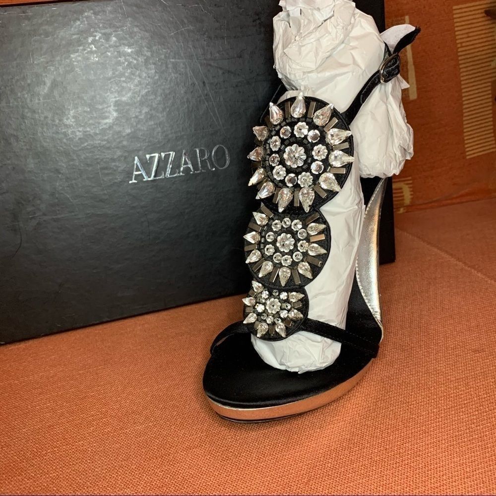 Azzaro Jemima Khan for Azzaro Bejeweled Heels Size US 6.5 / IT 36.5 - 1 Thumbnail