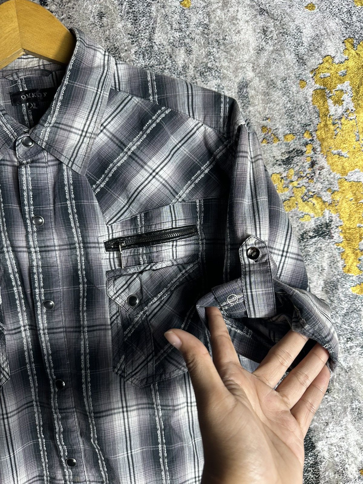 20471120 GOTHIC WESTERN JUNYA WATANABE CDG STYLE BUTTON SHIRT Size US L / EU 52-54 / 3 - 7 Thumbnail