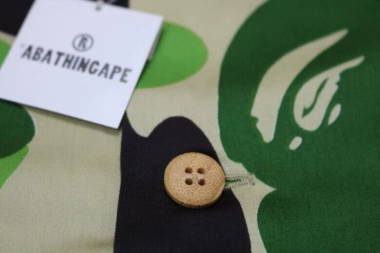 Bape BAPE NIGO Hawaiian Wood Button Camo Short Sleeve Shirt XS Size US XS / EU 42 / 0 - 4 Thumbnail