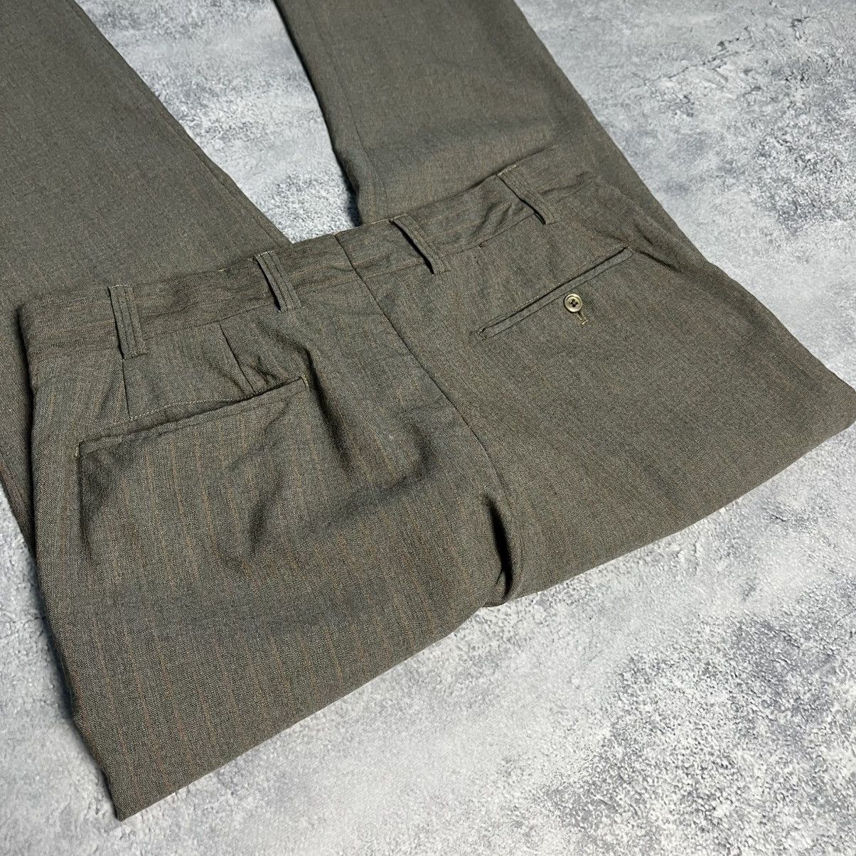 Aquascutum × Vintage Vintage Aquascutum Striped Wool Brown Suit Blazer Pants Size 42L - 22 Thumbnail
