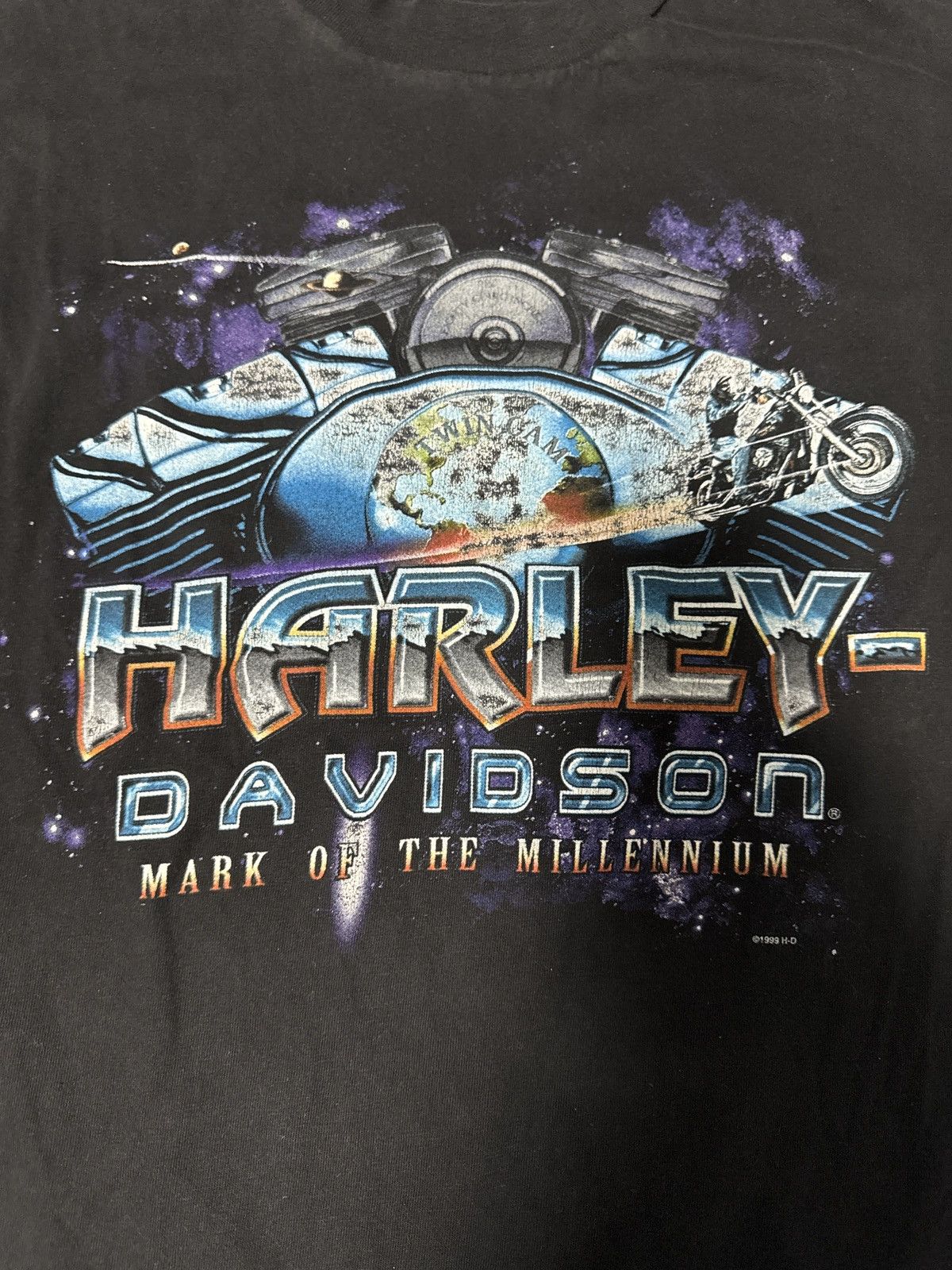 Harley Davidson × Vintage 1999 Harley Tee Beefy Hanes Size US L / EU 52-54 / 3 - 2 Thumbnail