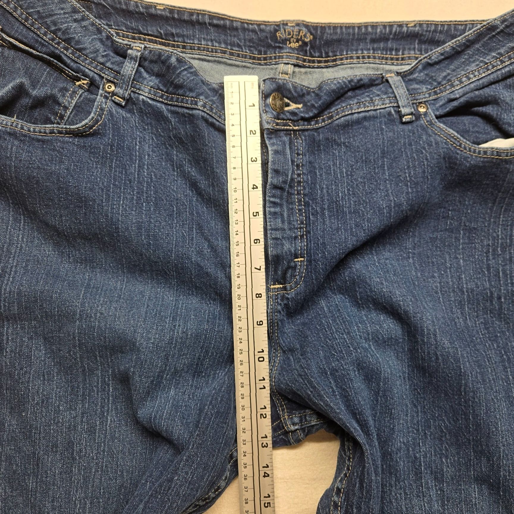 Lee LEE RIDERS Jeans Skinny Denim Blue 24W Adult Women's High Rise 11.5 in Stretch 5-Pocket Jeans Autumn Winter Spring Summer Size 42" / US 20 - 6 Thumbnail