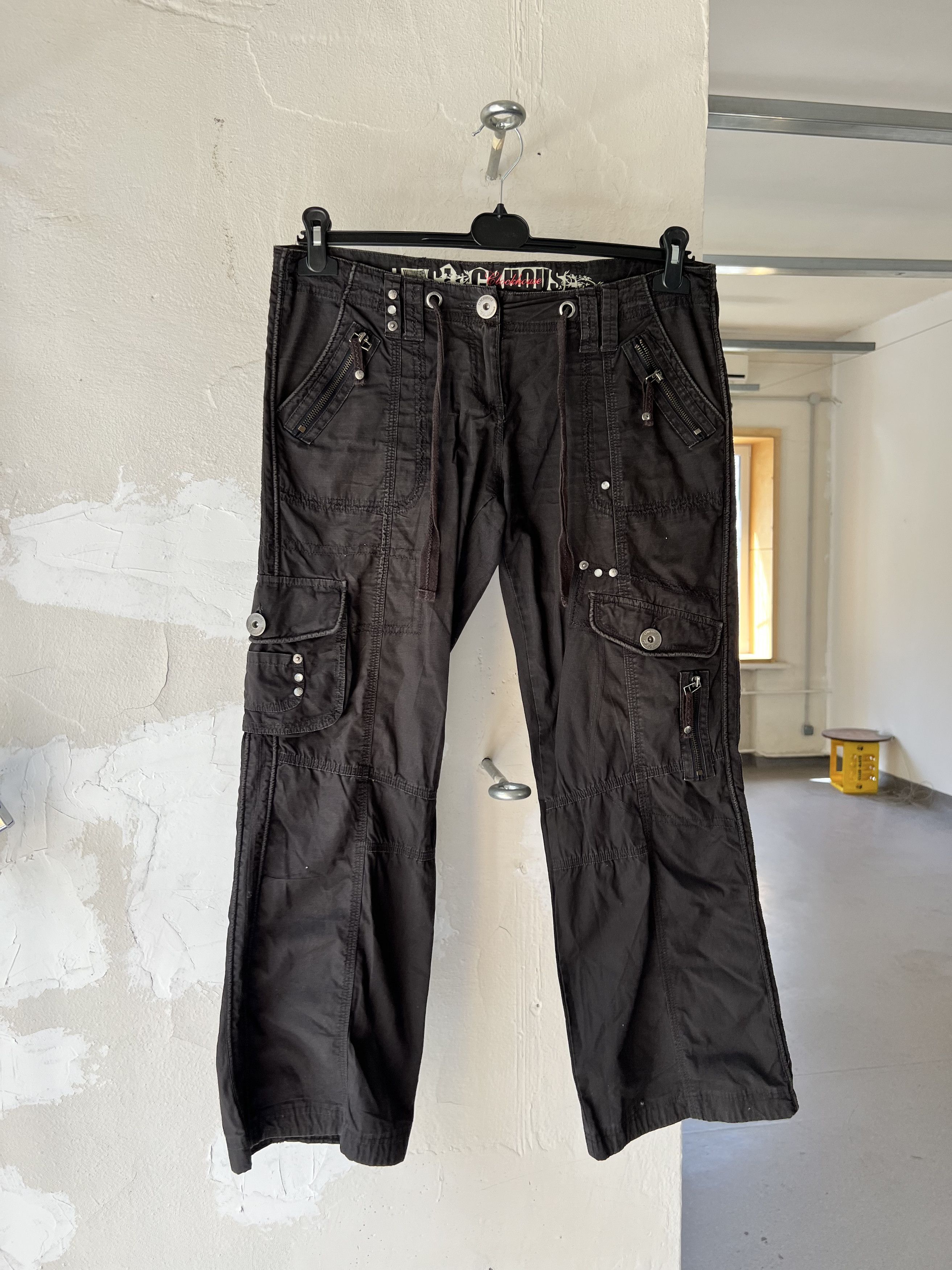 Affliction BlockHouse Vintage Striped Bondage Stripe y2k cargo pants Size 40" / US 18 - 1 Thumbnail