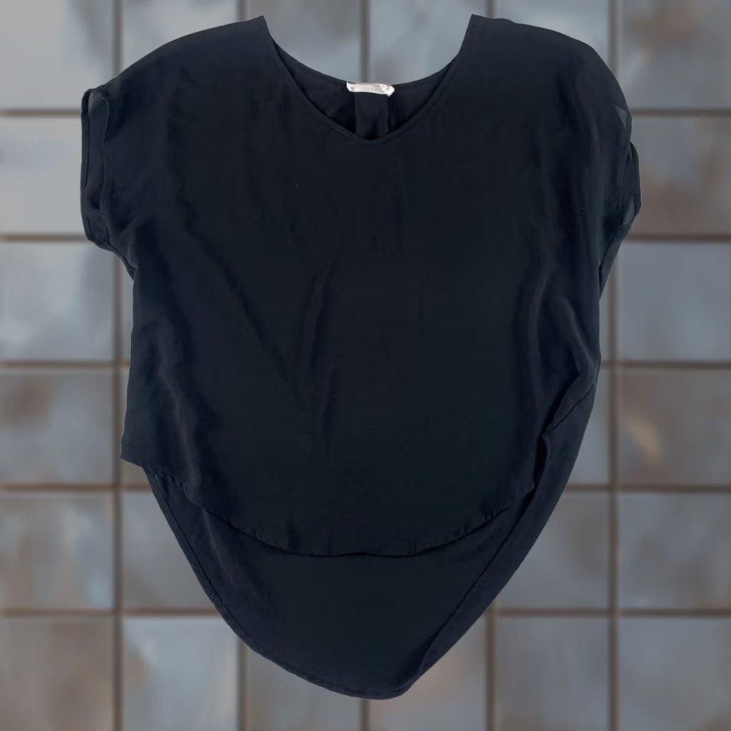 Vintage Lush Dress Women Size 8 Black Sleeve Neck V-Neck Polyester Size M / US 6-8 / IT 42-44 - 1 Thumbnail