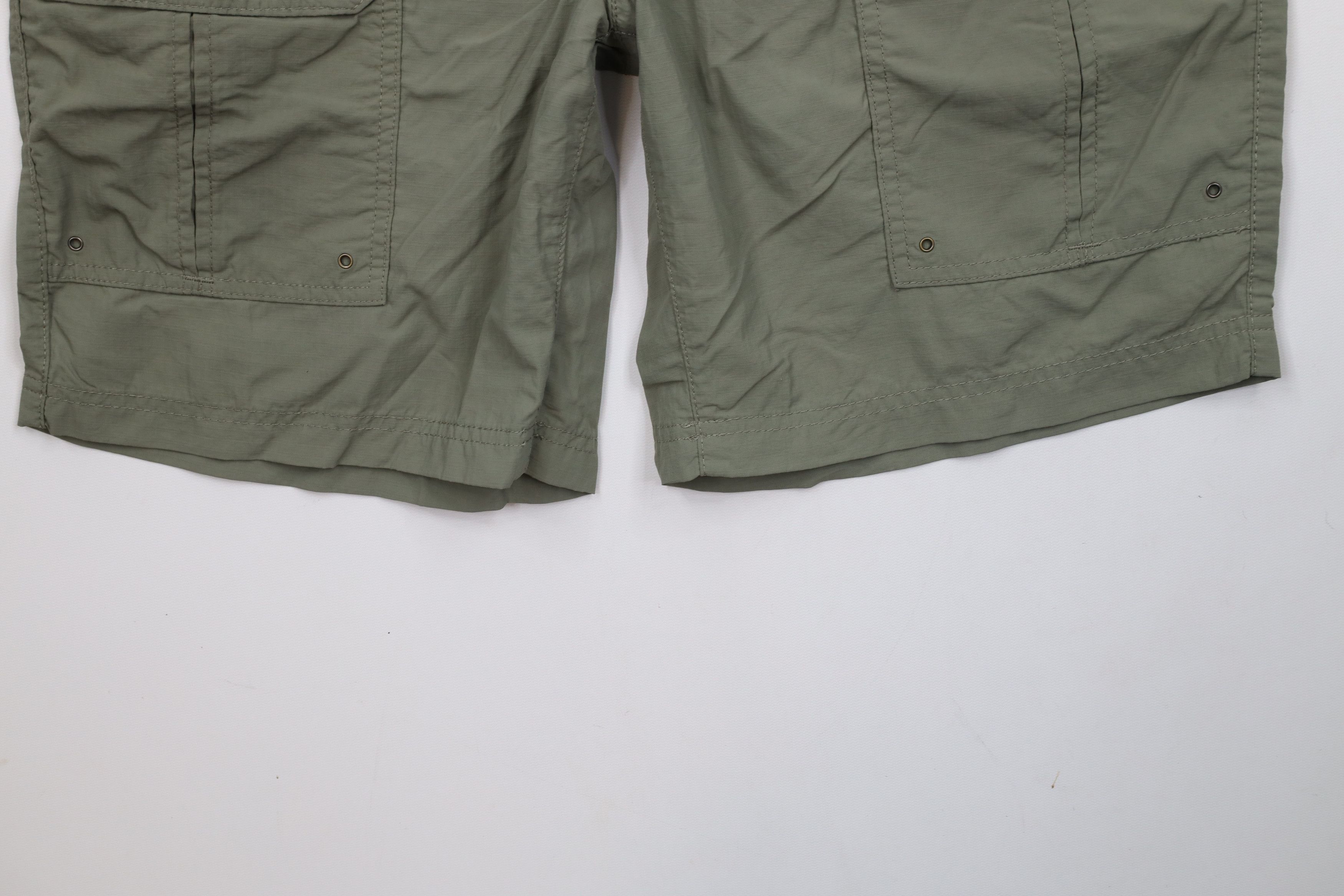 Vintage Vintage 90s Y2K Streetwear Above Knee Cargo Shorts Green Size US 34 / EU 50 - 4 Thumbnail