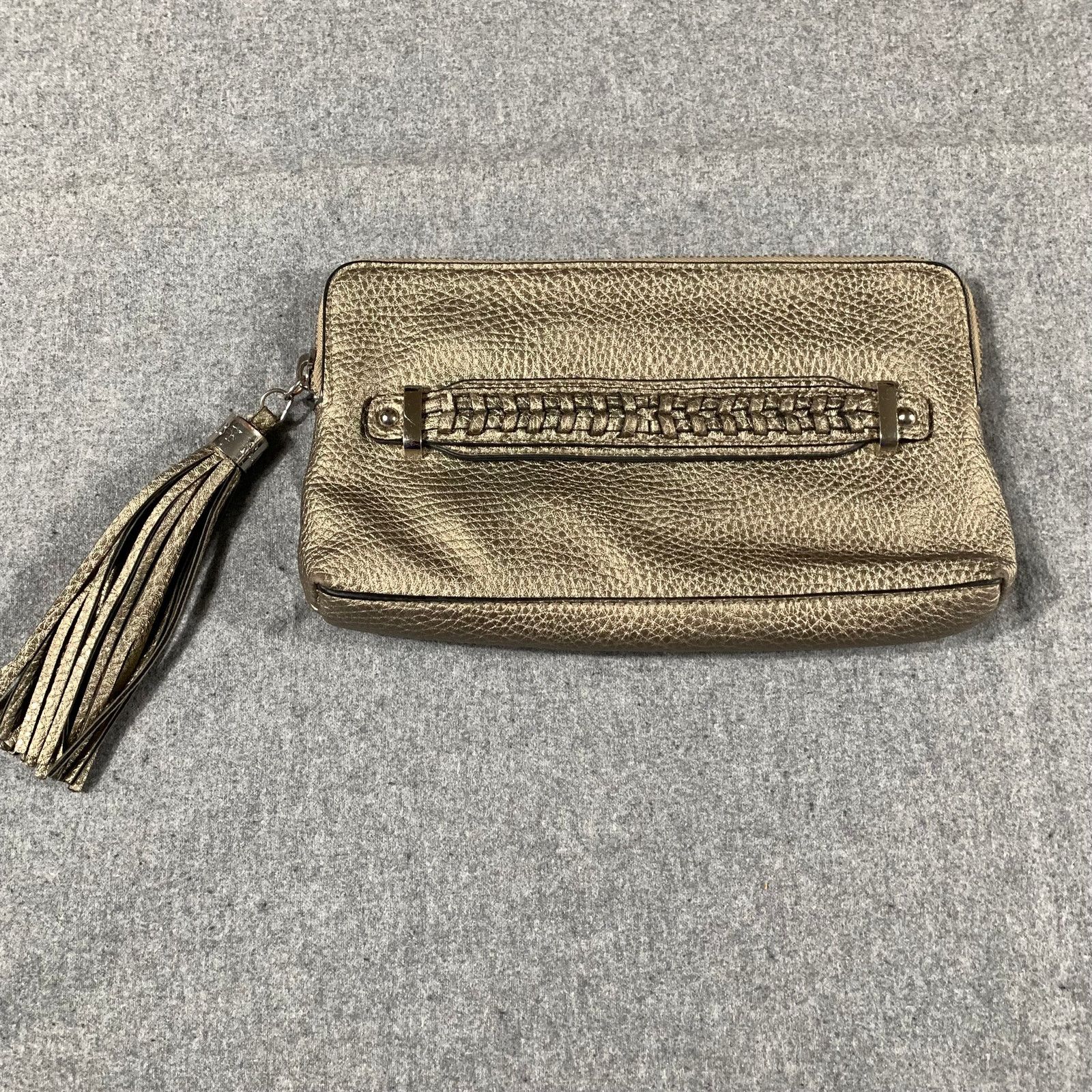 Sam & Libby Clutch Mini Purse Faux Leather Wallet in Silver, Women's