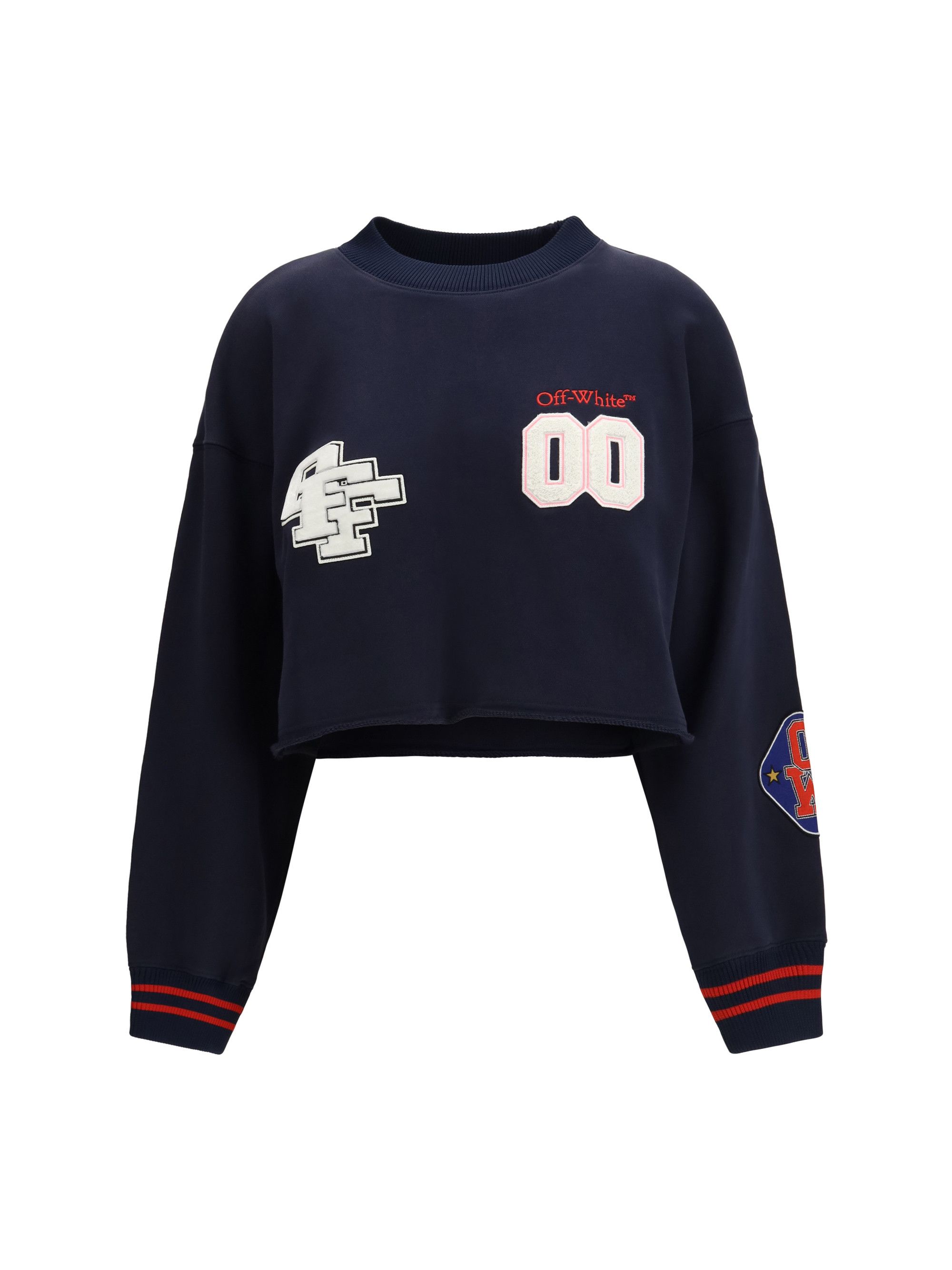 Off-White Royal Patch Cropped Sweatshirt Size M / US 6-8 / IT 42-44 - 1 Thumbnail