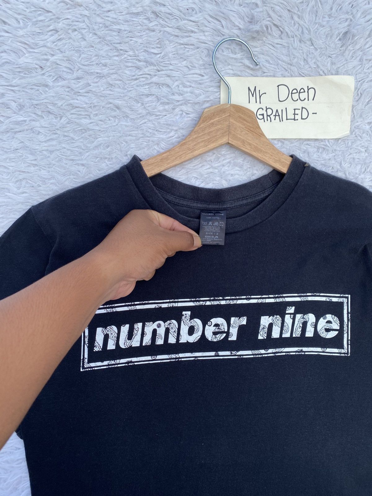 Number (N)ine Rare Number (N)ine Spellout Box Logo T-shirt Size US S / EU 44-46 / 1 - 7 Thumbnail