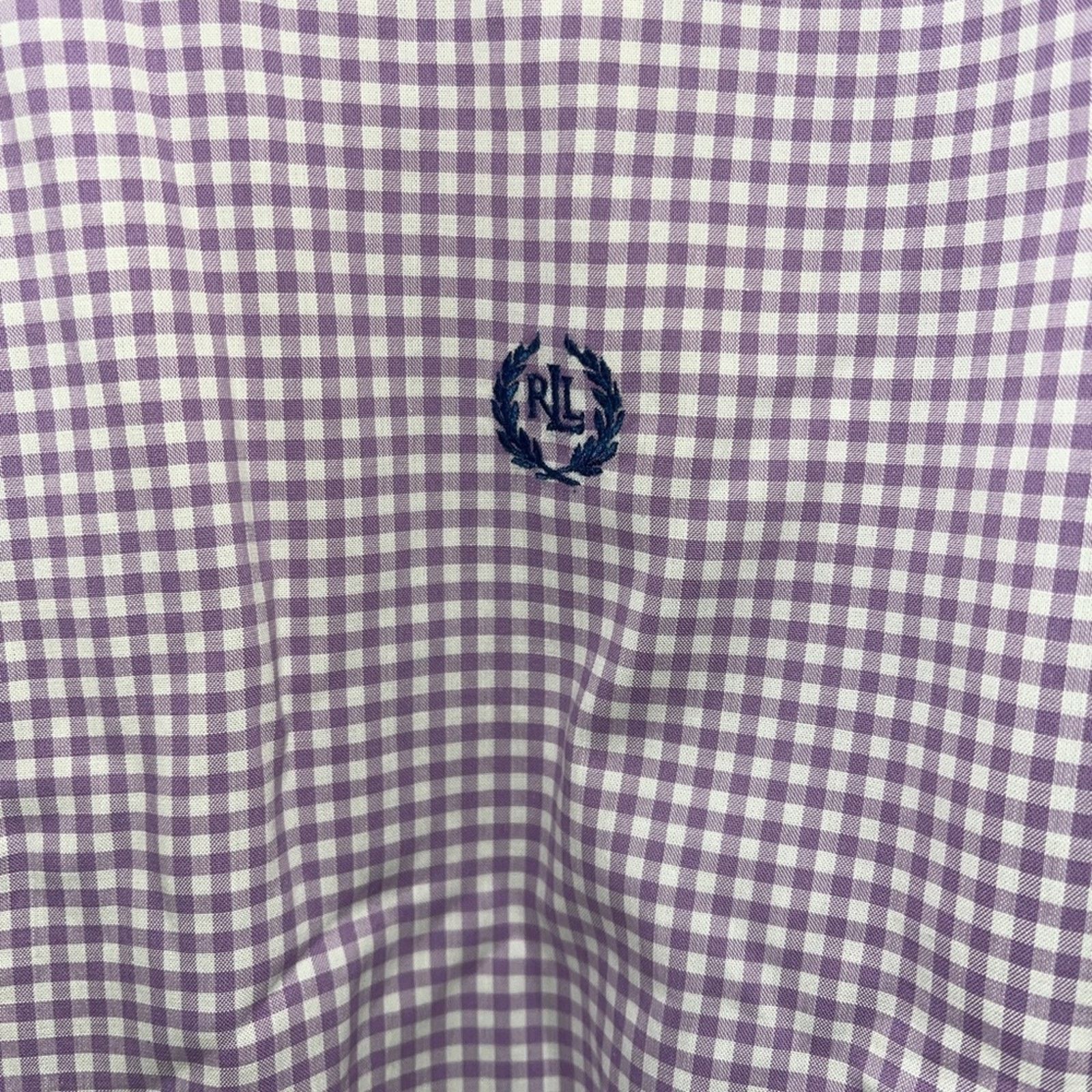 Lauren Ralph Lauren Ralph Lauren Men's Classic-Fit Purple Checkered Shirt Sz 16 Size US L / EU 52-54 / 3 - 5 Thumbnail