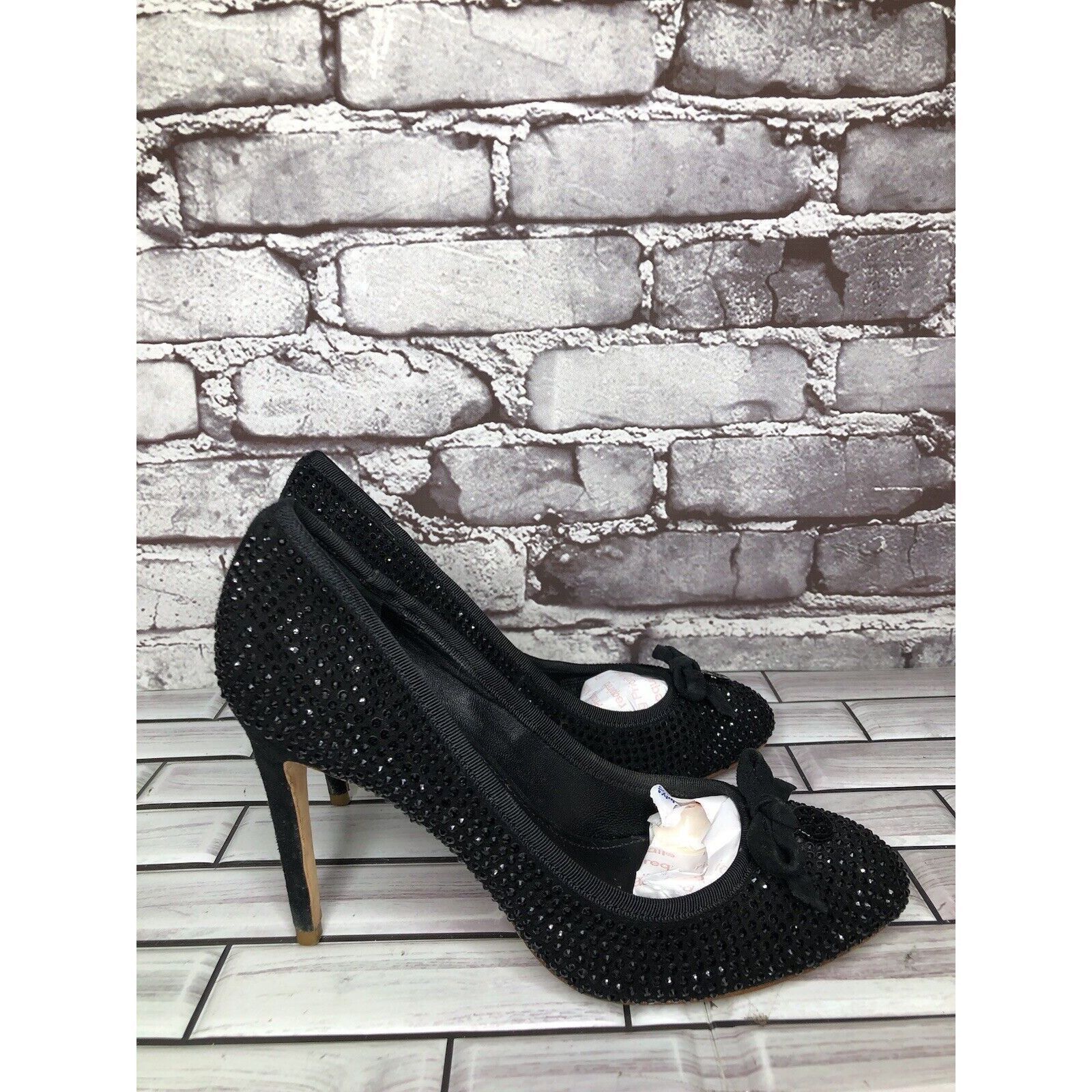 Tory Burch Tory Burch Phoenix Black Pump Rhinestone Soho Lux Suede Wome Size US 7.5 / IT 37.5 - 16 Thumbnail