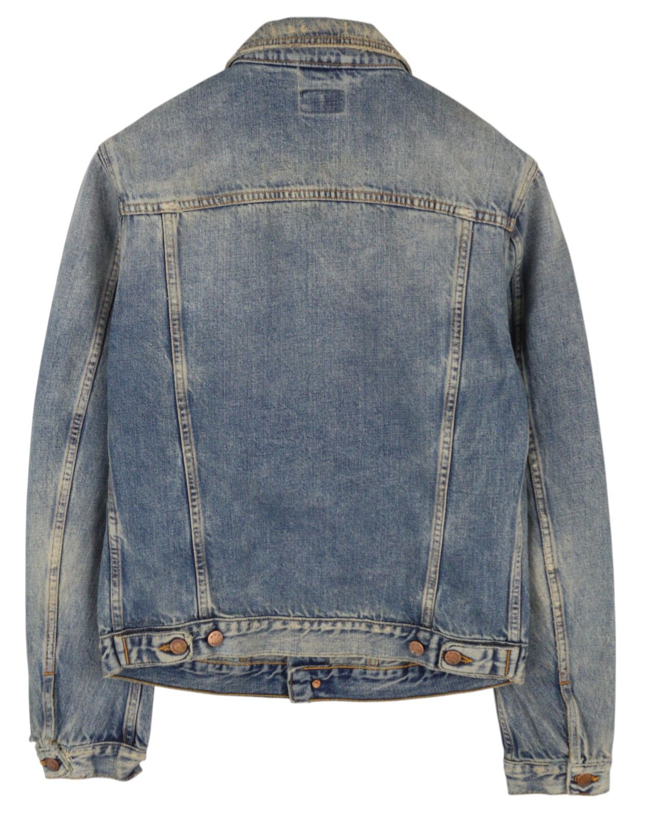 Nudie Jeans BILLY M Shimmering Indigo Faded Ripped Distress Logo 85904 Size US M / EU 48-50 / 2 - 2 Thumbnail