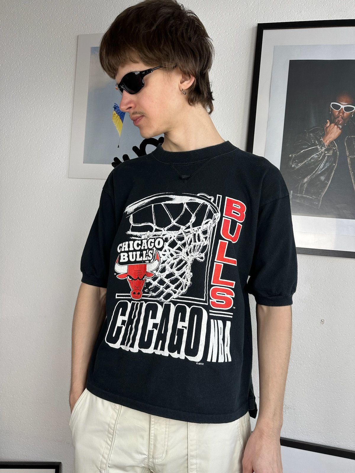 NBA × Vintage Vintage Chicago Bulls tshirt Championship Tee Size US M / EU 48-50 / 2 - 4 Thumbnail