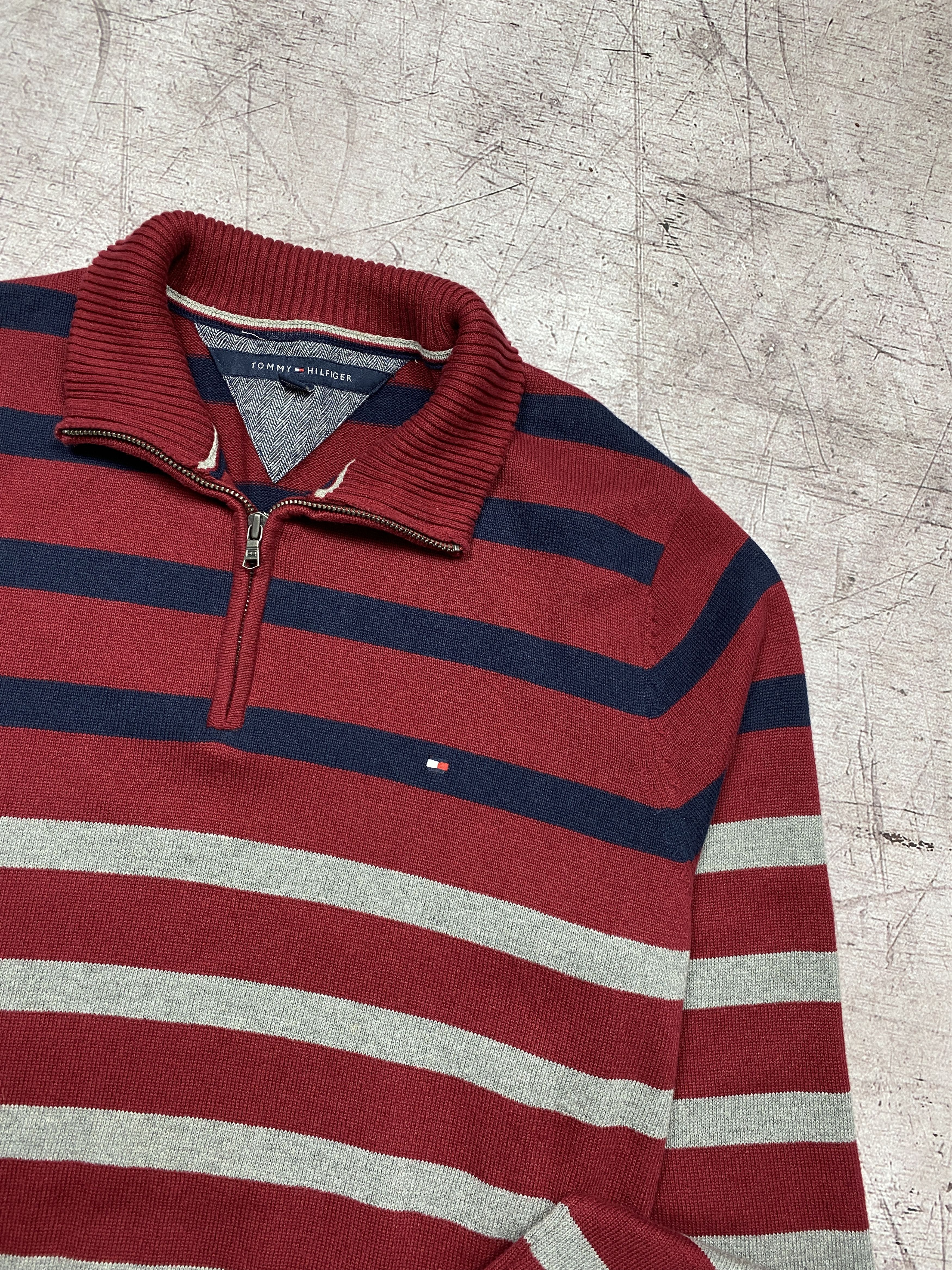 Tommy Hilfiger Tommy Hilfiger Vintage Mens 1\4 Zip Knit Sweater Size US XL / EU 56 / 4 - 2 Thumbnail