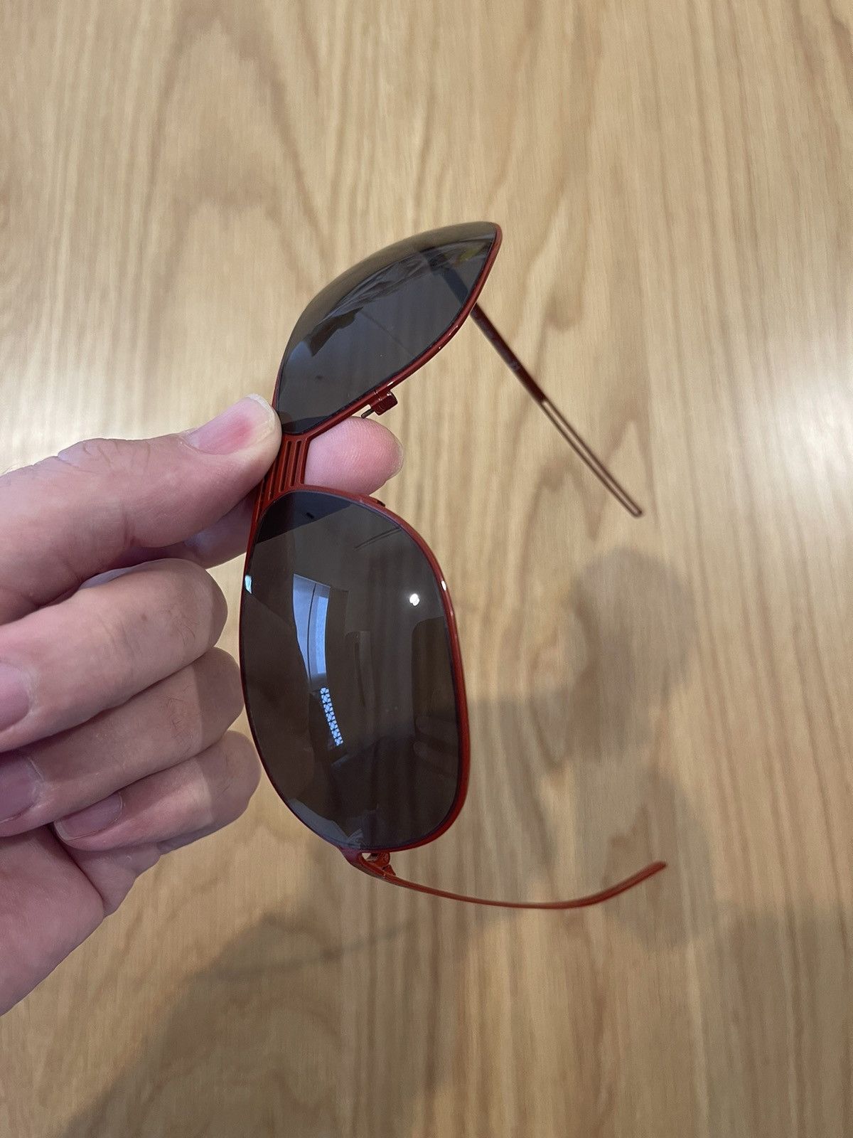 Dior × Hedi Slimane Hedi Slimane Y2K DIOR Homme red 0069/s aviator sunglasses Size ONE SIZE - 7 Thumbnail
