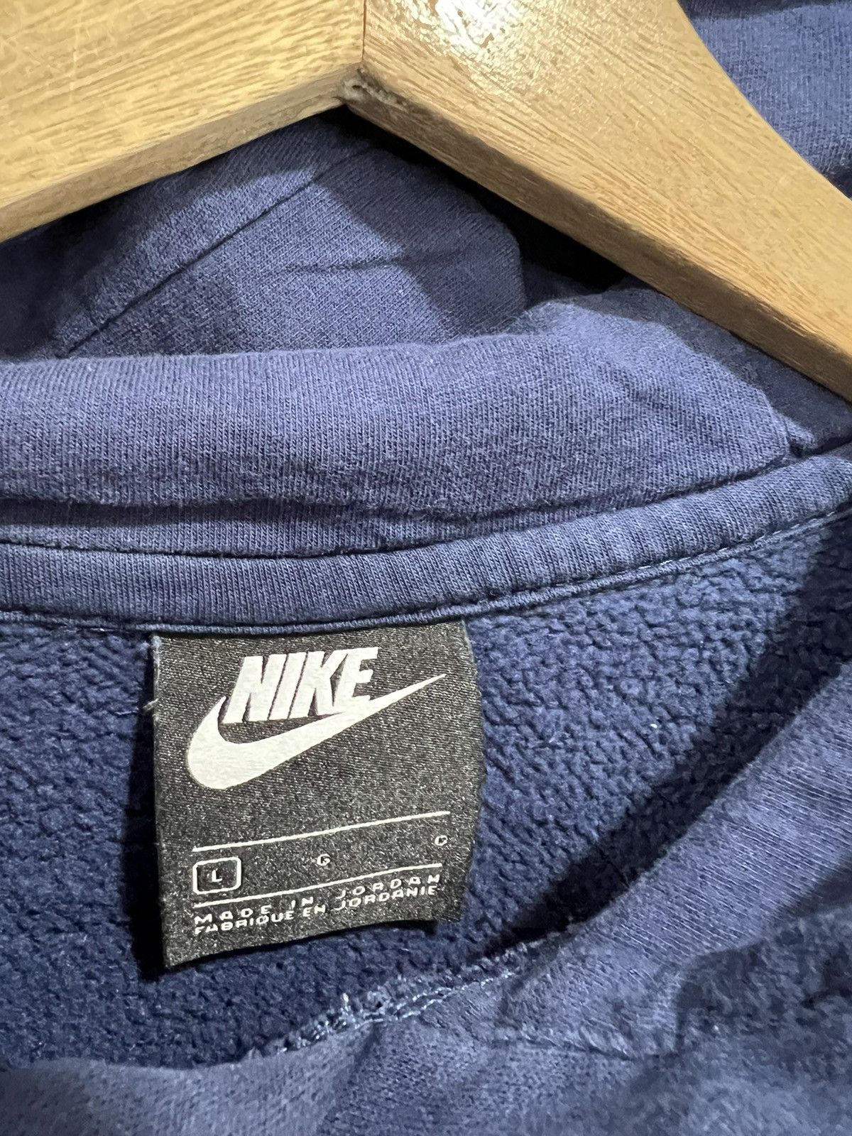Nike × Vintage Vintage Y2K Nike Hoodie Swoosh Check Size US L / EU 52-54 / 3 - 3 Thumbnail