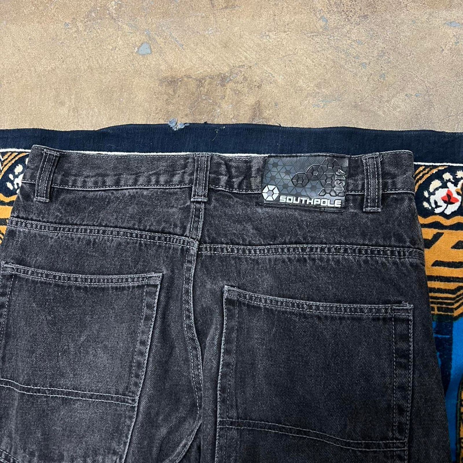 Southpole Black baggy southpole jeans size 34x31 wide leg punk skater Size 34" / US 12 / IT 48 - 5 Thumbnail