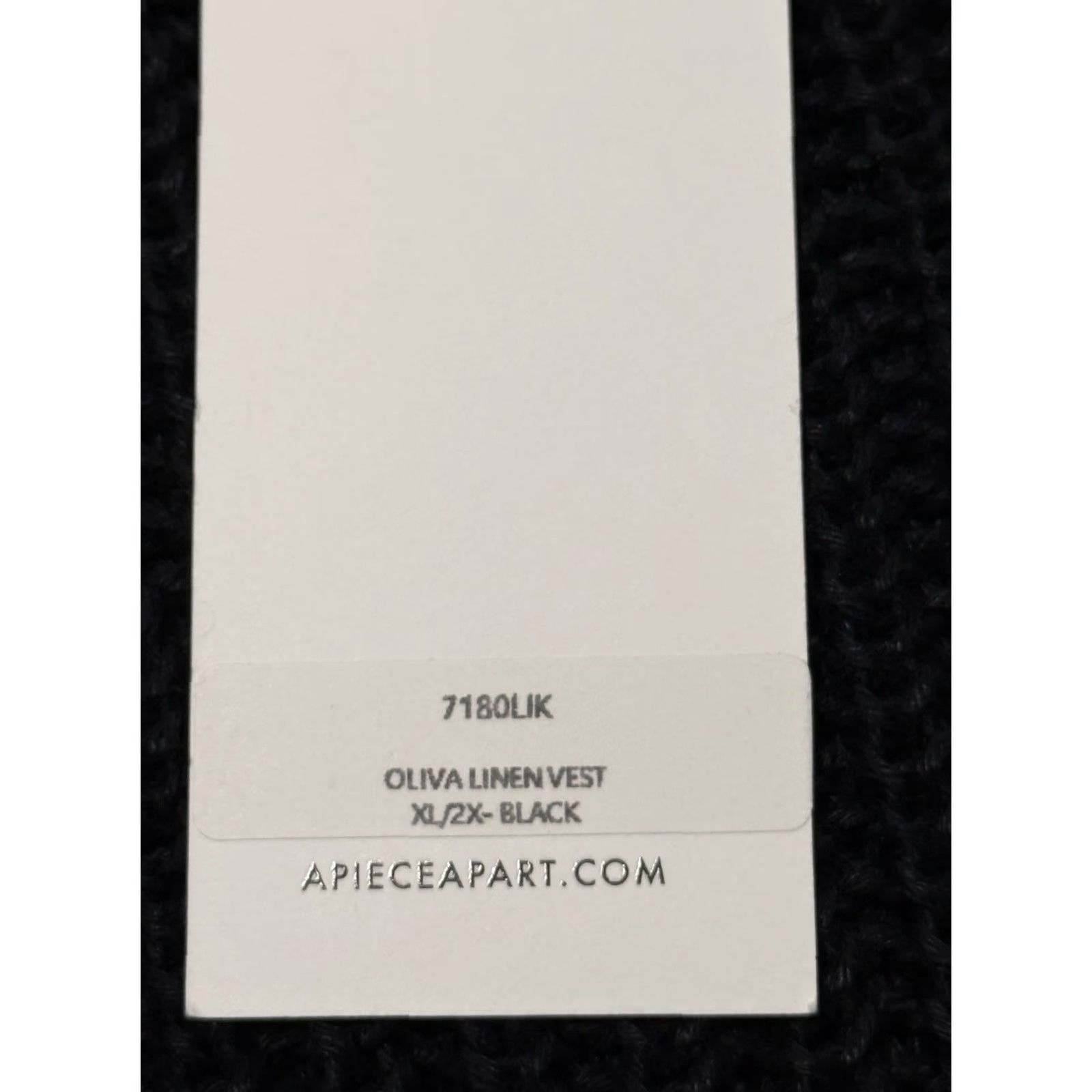 Apiece Apart VINTAGE APiece Apart Oliva Linen Vest XL/2X Black Women Vest Regular XS? Size XL / US 12-14 / IT 48-50 - 6 Thumbnail