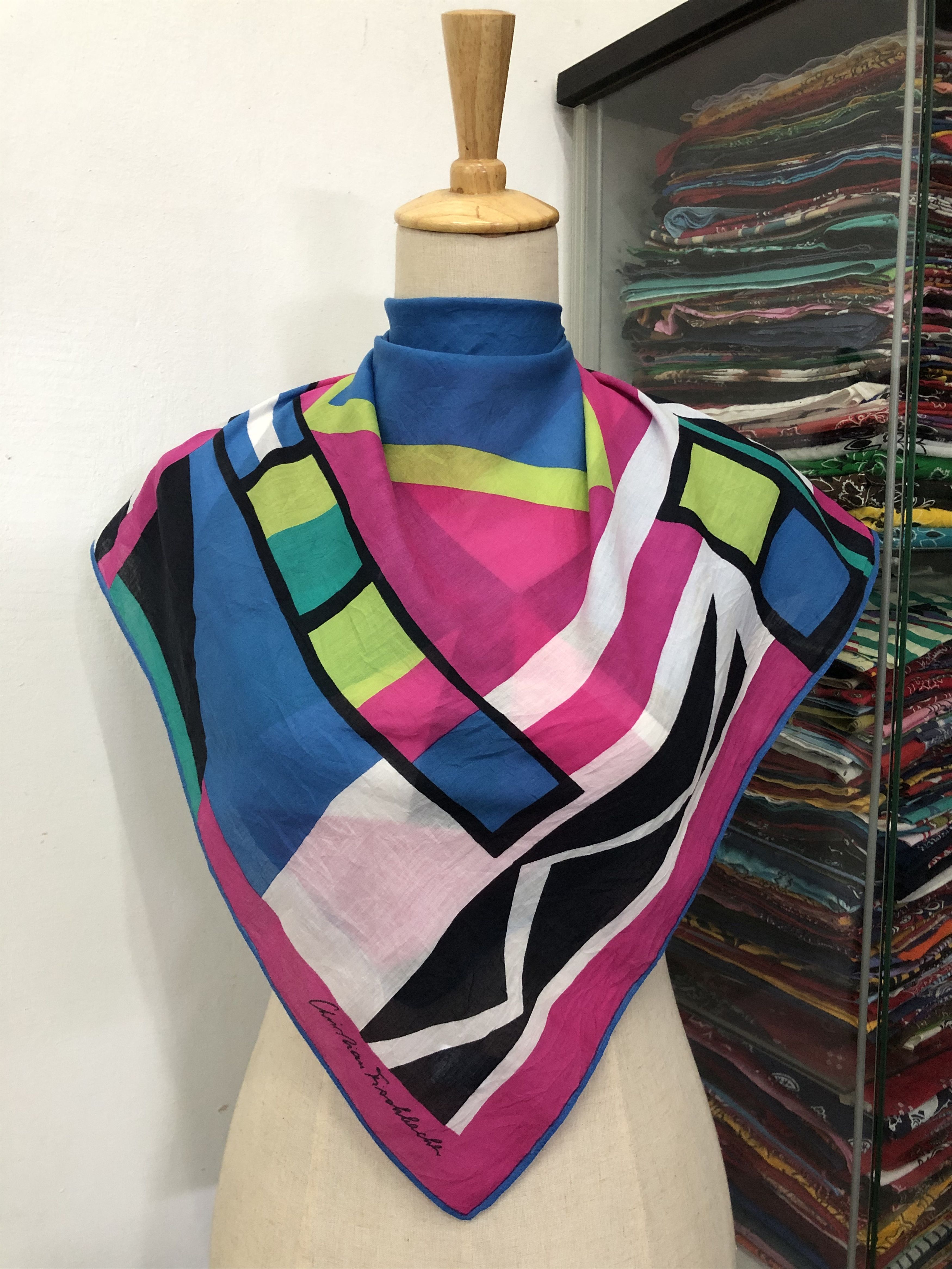 Vintage Vintage Christian Fischbacher Silk Scarf Size ONE SIZE - 1 Thumbnail