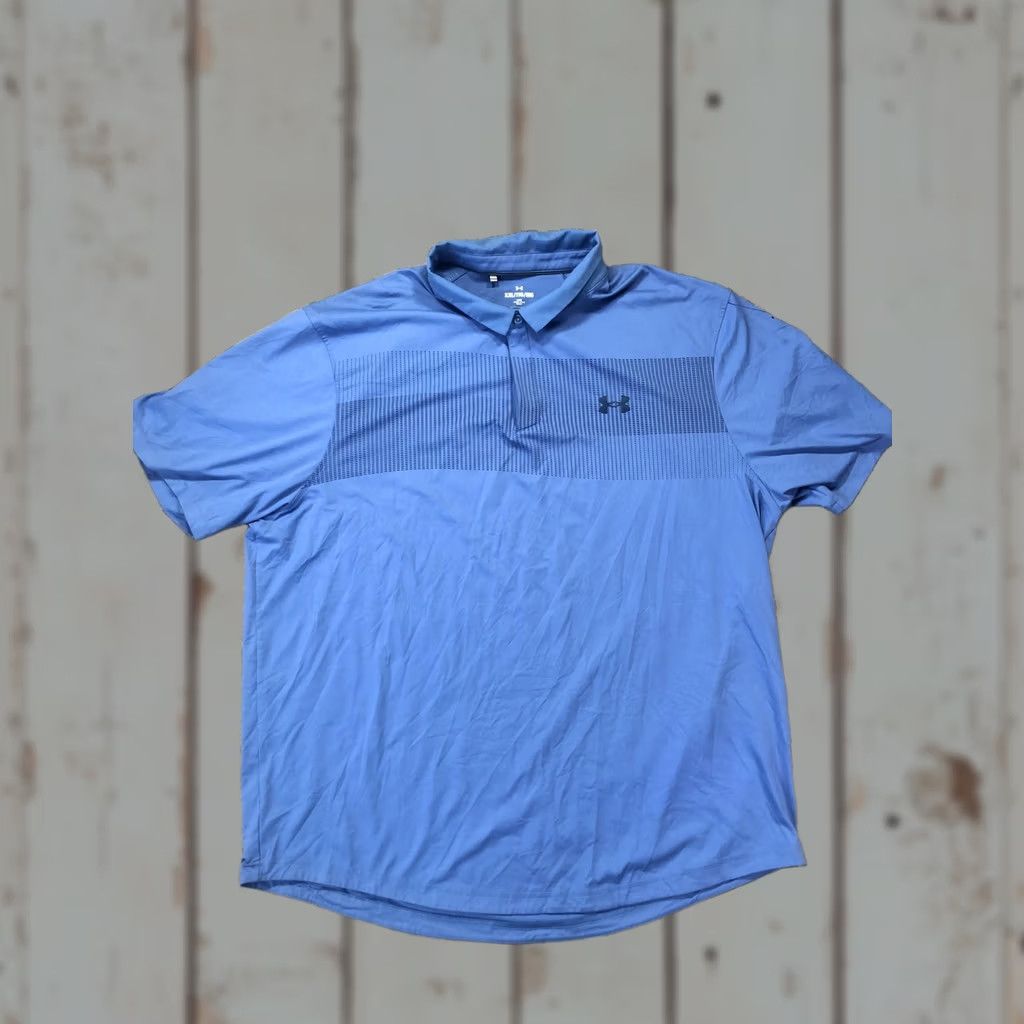 Under Armour Under Armour Iso-Chill Polo Shirt Mens 2XL Blue Golf Short Sleeve Performance Shirt Size US XXL / EU 58 / 5 - 1 Thumbnail