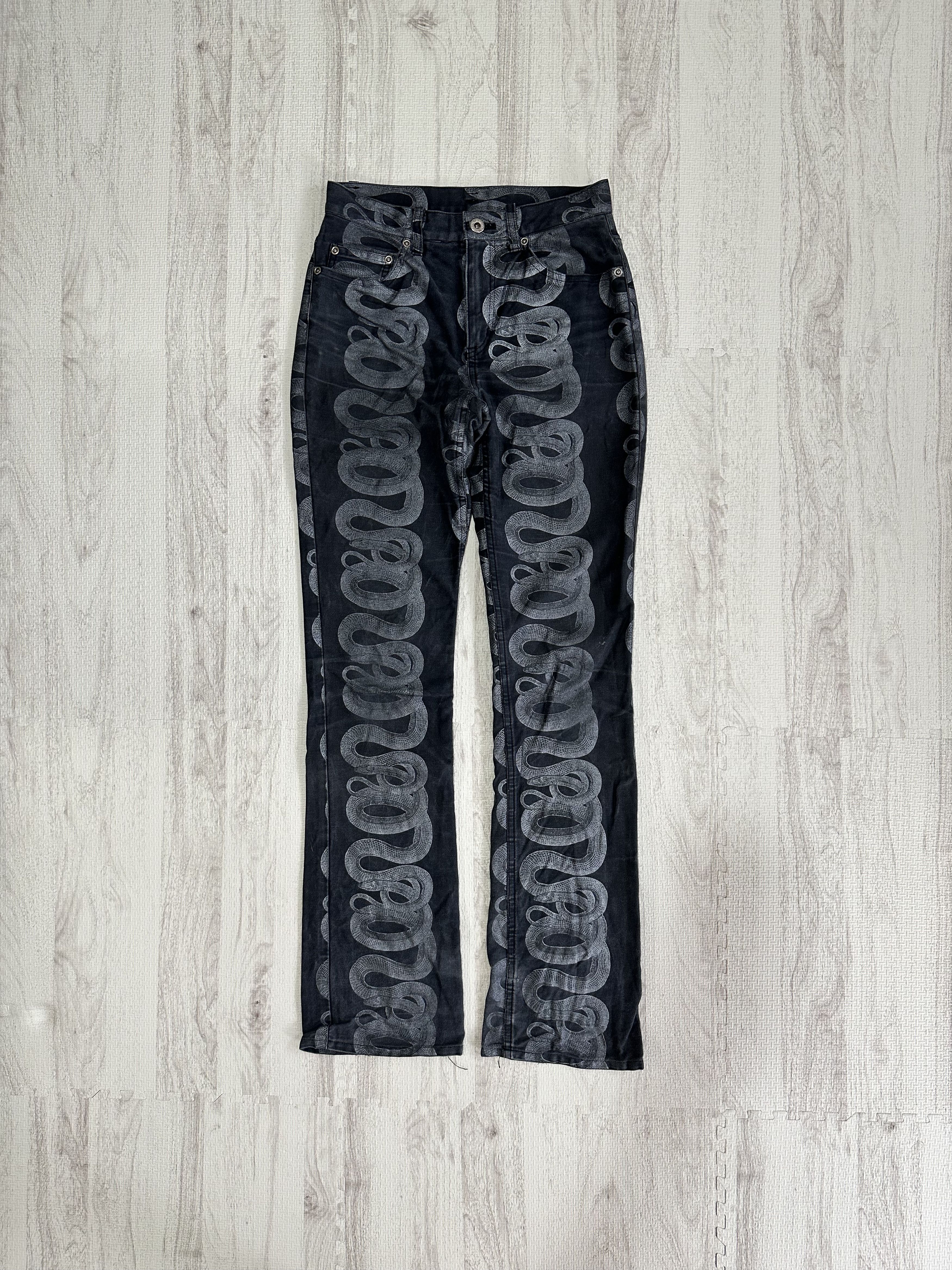 Hysteric Glamour Hysteric Glamour Snake Loop skinny denim pants black size 28 Size US 28 / EU 44 - 1 Thumbnail