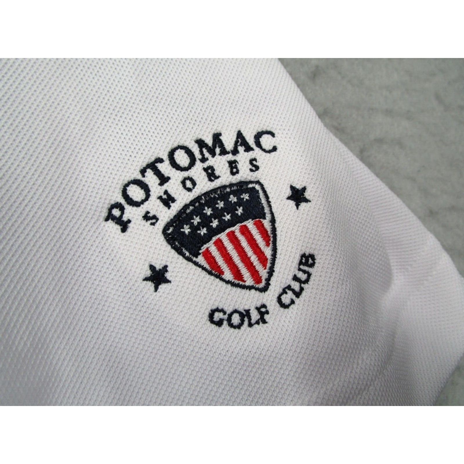 Footjoy FootJoy Polo Shirt Mens M White Performance Golf Potomac Shores Logo Embroidered Short Sleeve Collared Pullover Activewear Casual Travel Workwear Size US M / EU 48-50 / 2 - 4 Thumbnail