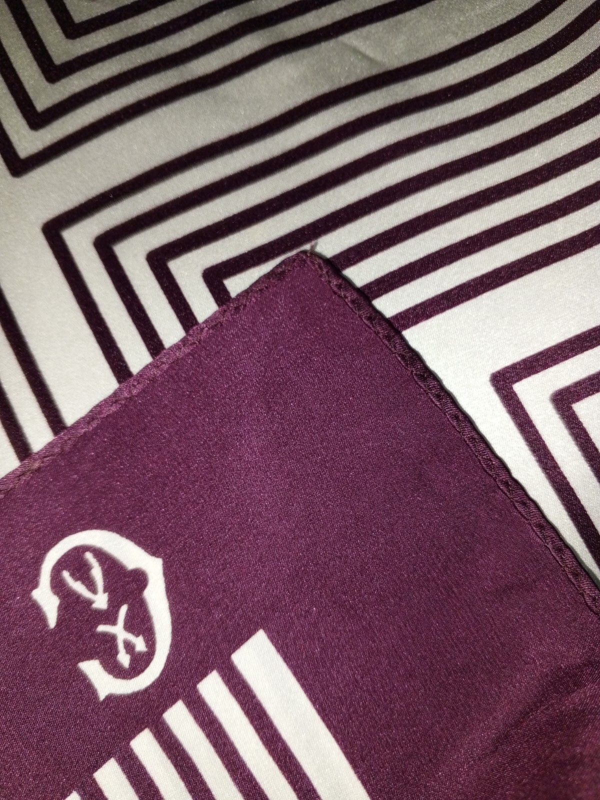 Other CHARRIOL SWISS GENEVA Geometric Cross Purple Silk Scarf Size ONE SIZE - 8 Thumbnail