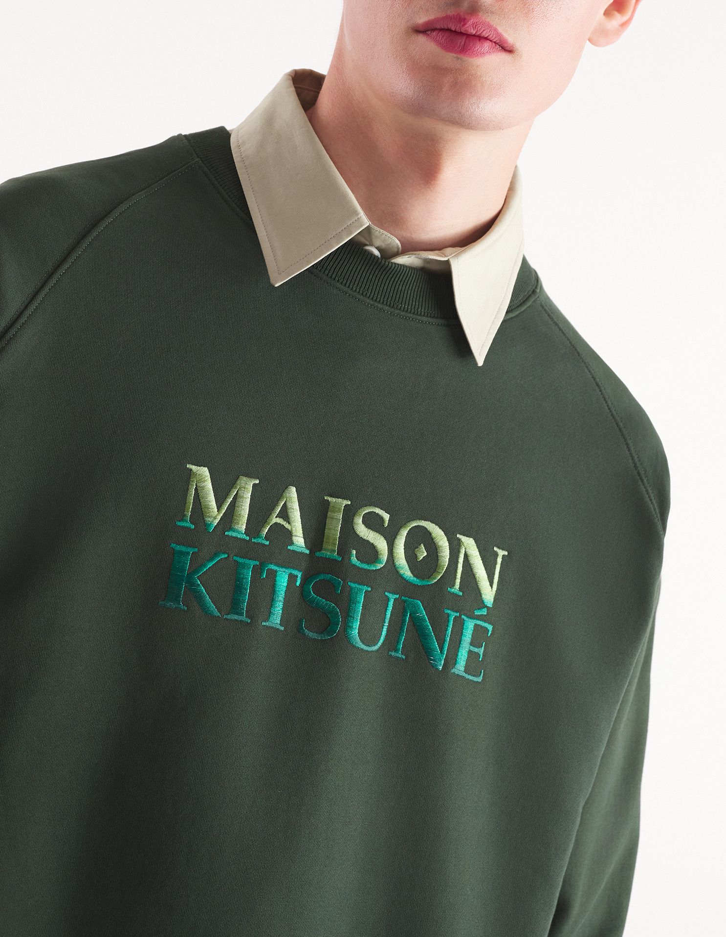 Maison Kitsune o1s22i1n1124 Oversized Sweatshirt in Green Size US M / EU 48-50 / 2 - 4 Thumbnail