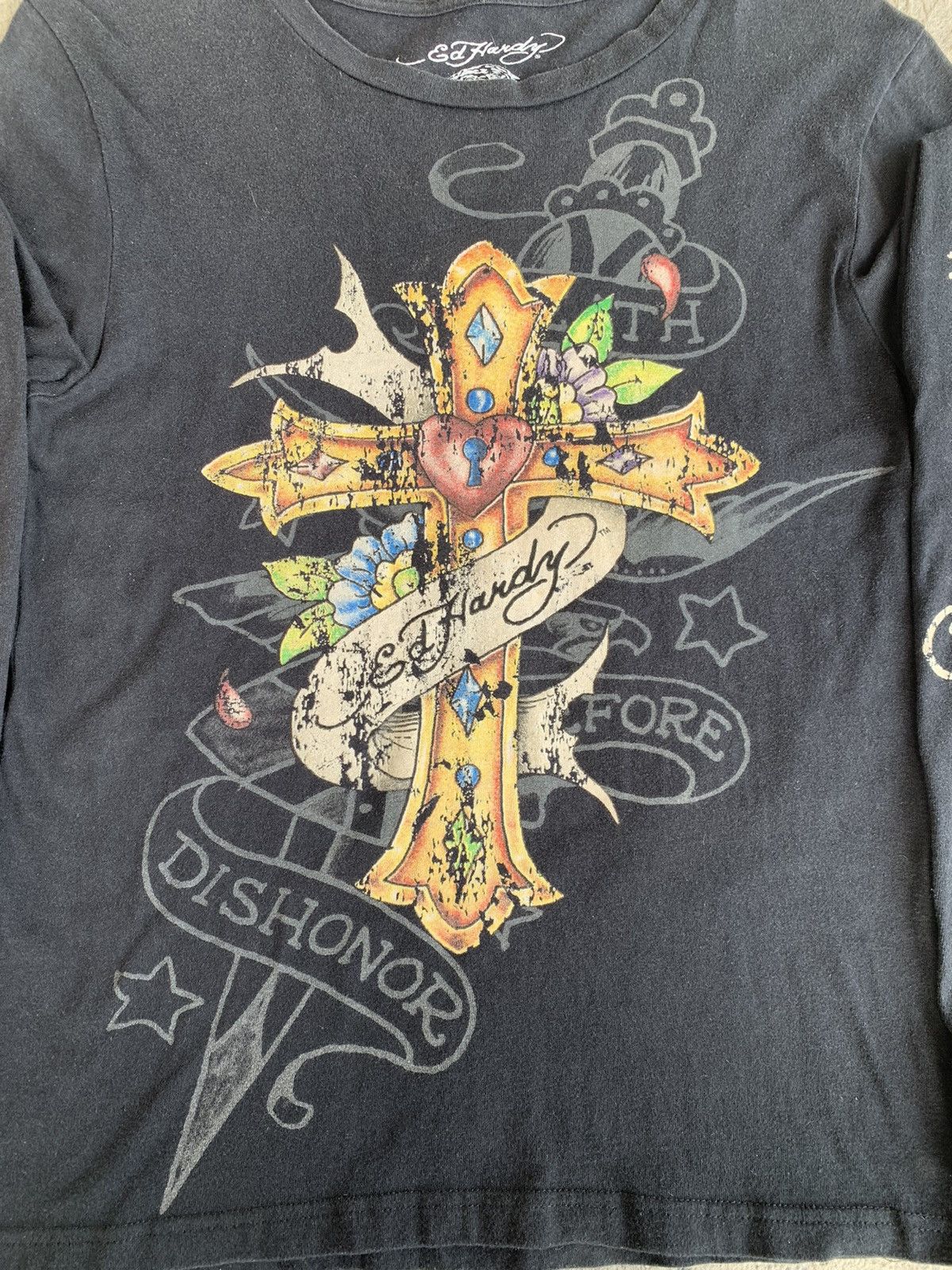 Ed Hardy Ed Hardy Janet Croos Long Sleeve Size S / US 4 / IT 40 - 3 Thumbnail