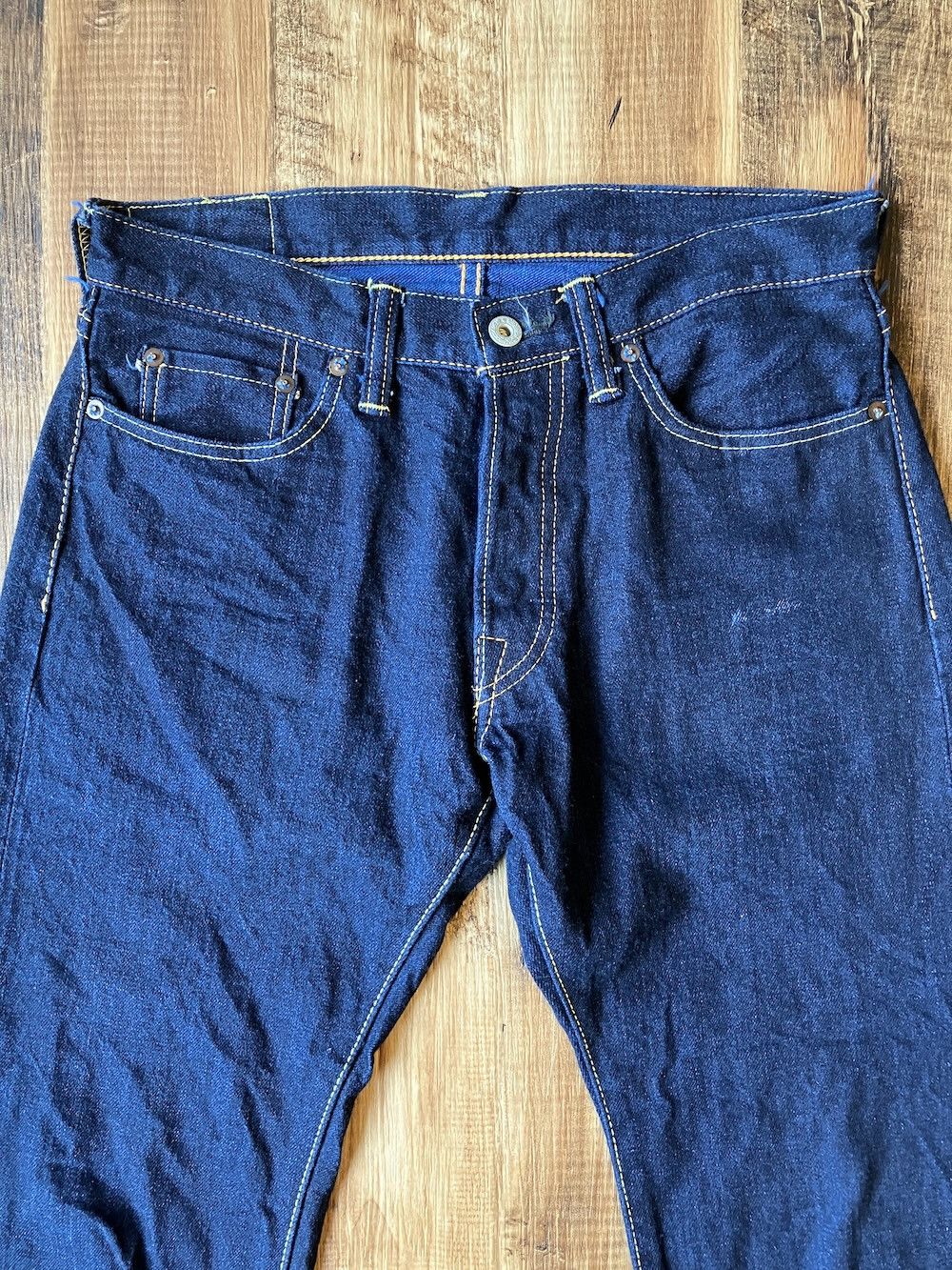 Japanese Brand TENRYO DENIM TDP005 W31 x L35 “Color Revolution” Indigo&blue Size US 31 - 5 Thumbnail