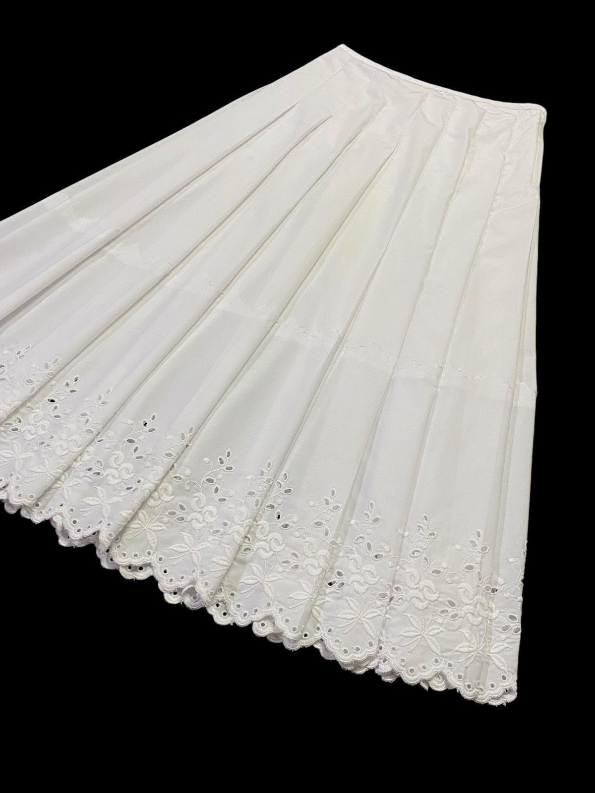 Comme des Garcons × Comme des Garcons Girl AD2001 Comme Des Garçons Floral Embroidery Stitch Long Skirt Size 28" / US 6 / IT 42 - 3 Thumbnail